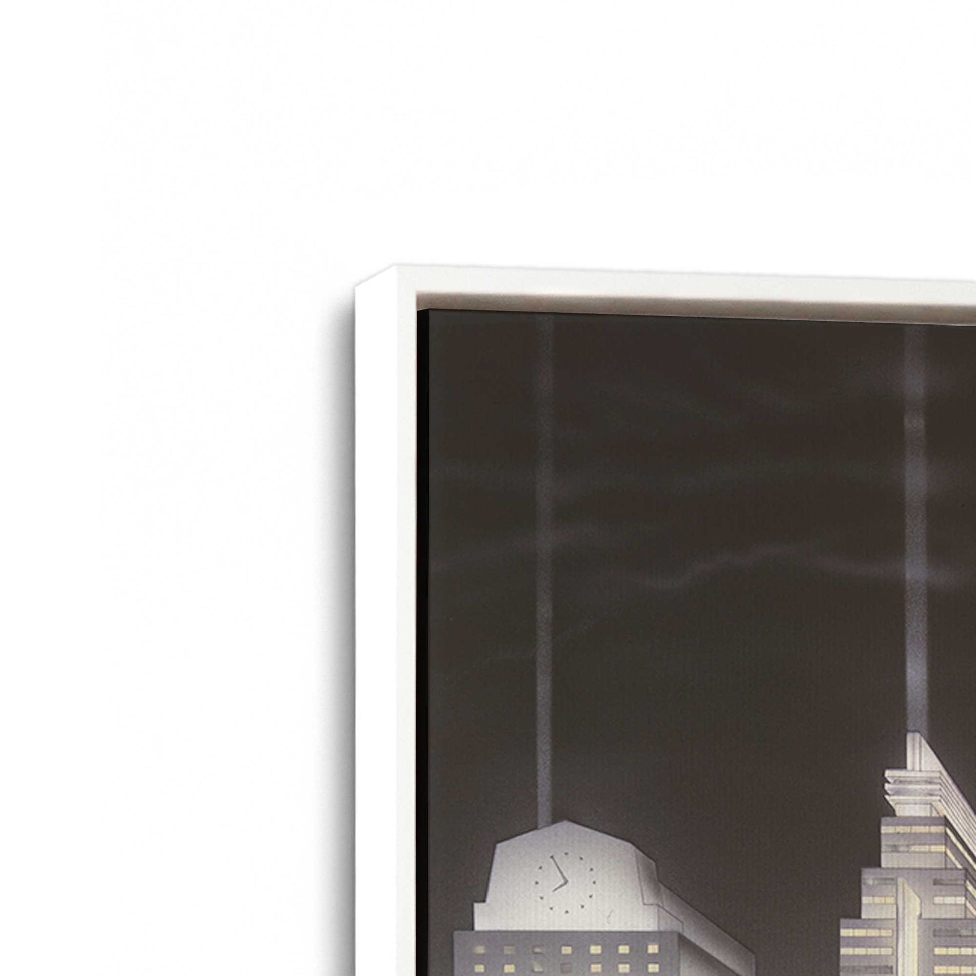 [Color:Opaque White], Picture of art in a White frame at an angle