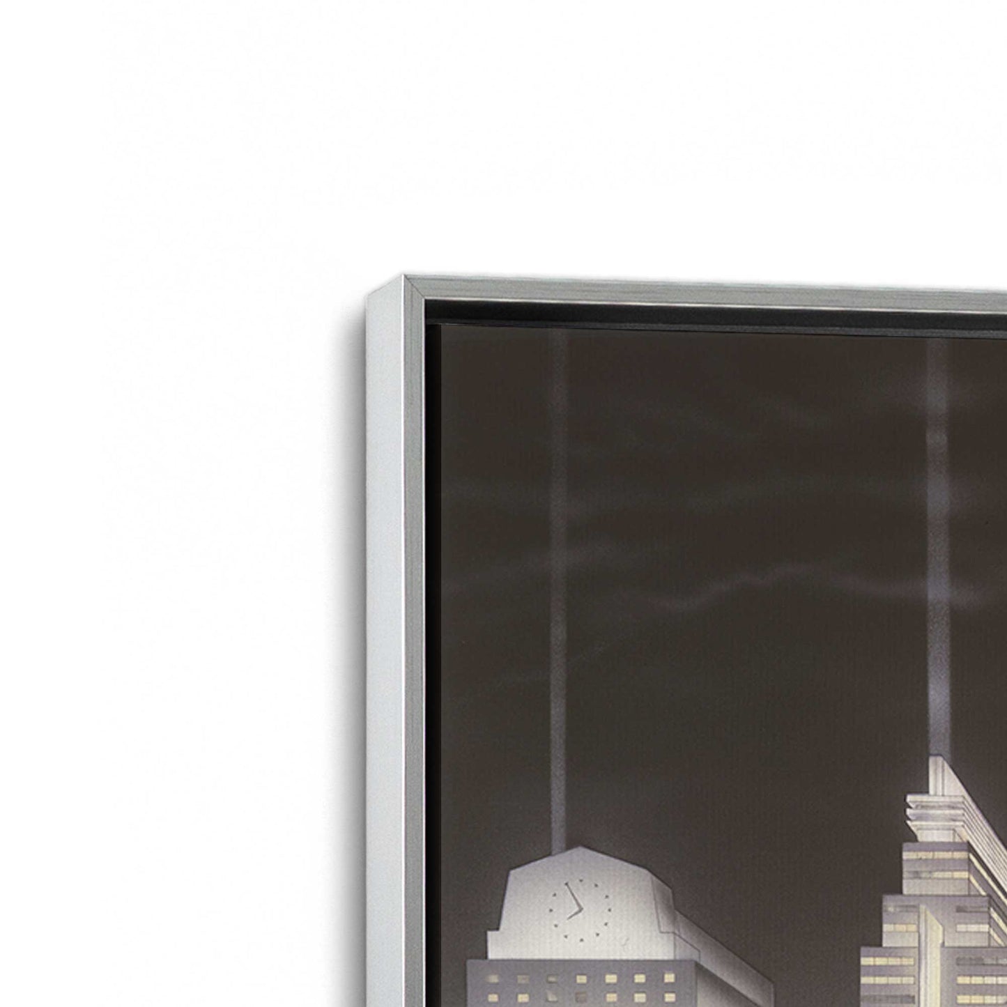 [Color:Polished Chrome], Picture of art in a Polished Chrome frame at an angle
