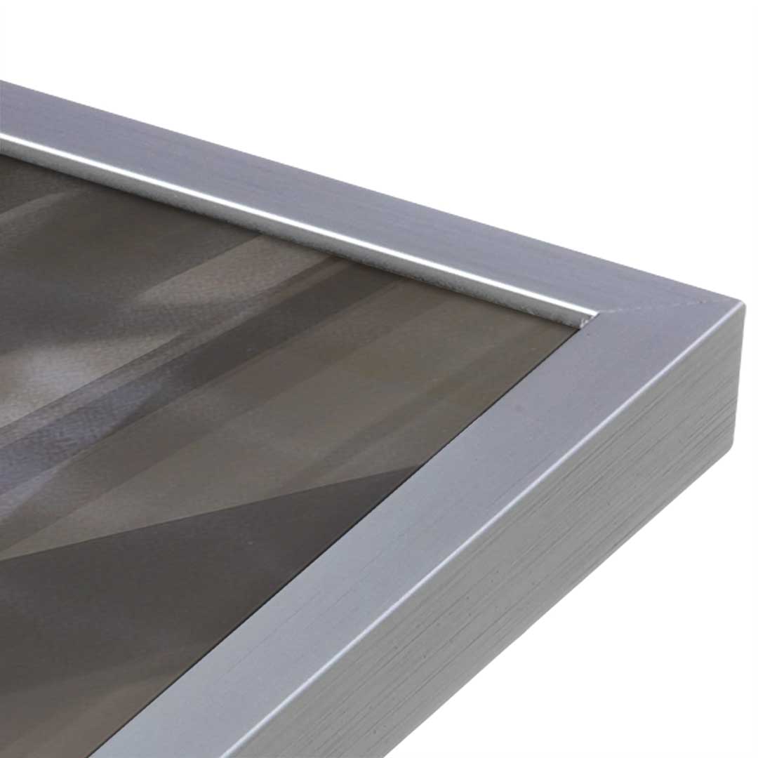 [Color:Polished Chrome], Picture of art in a Polished Chrome frame at an angle