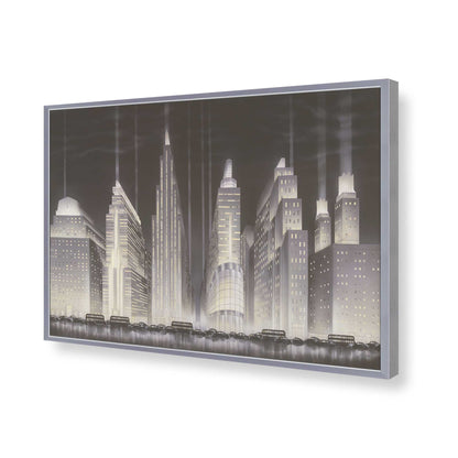 [Color:Polished Chrome], Picture of art in a Polished Chrome frame of the corner