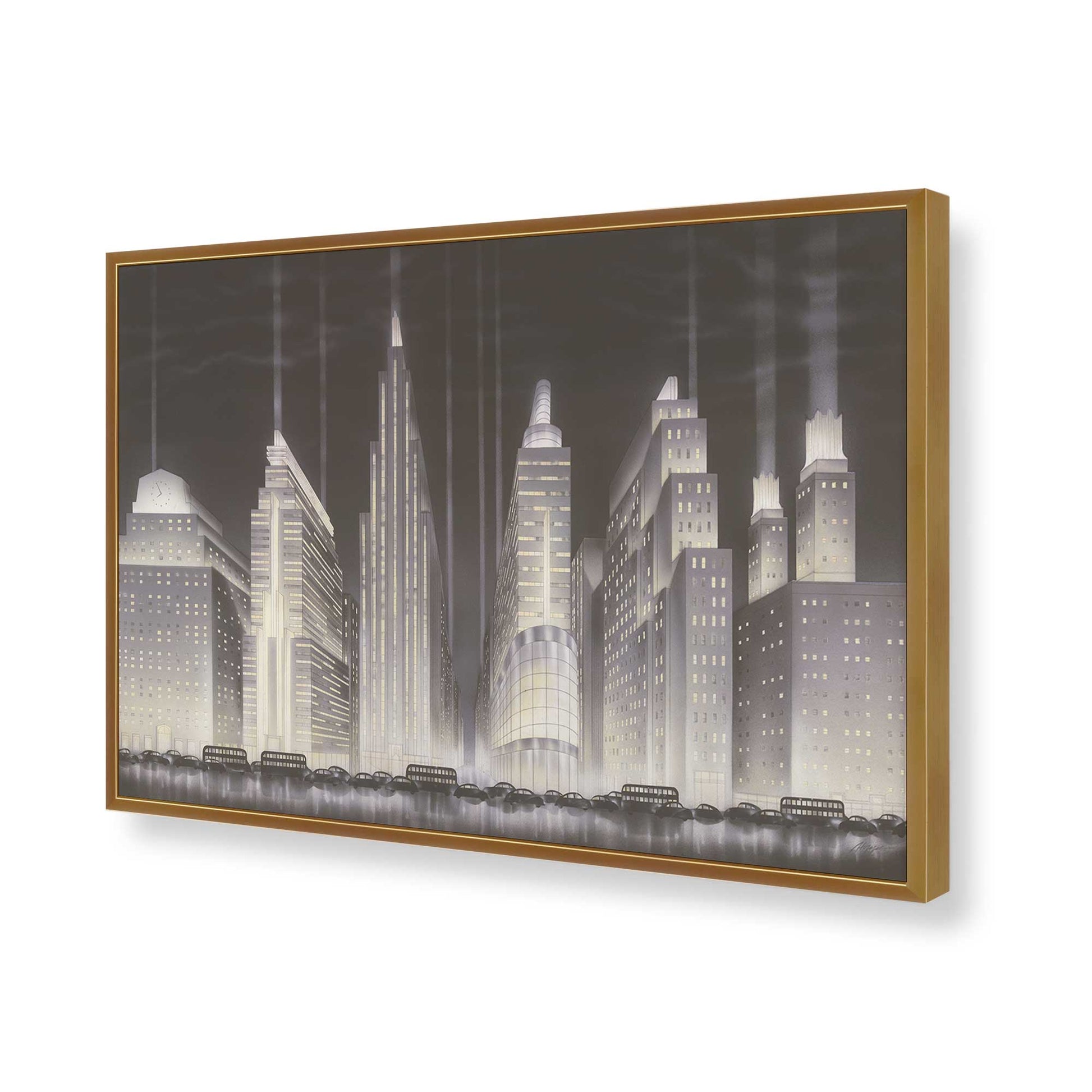 [Color:Polished Gold], Picture of art in a Polished Gold frame of the corner
