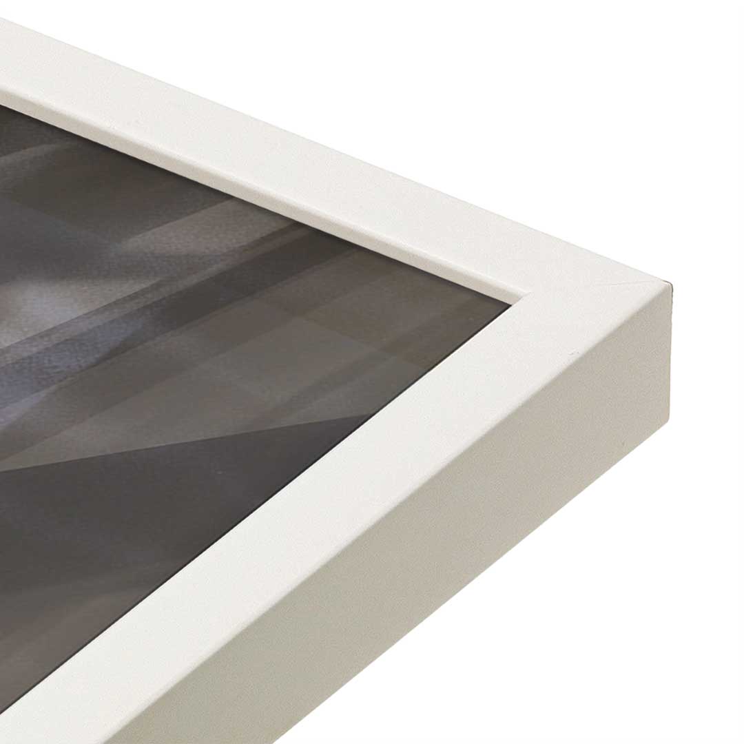 [Color:Opaque White], Picture of art in a Opaque White frame at an angle