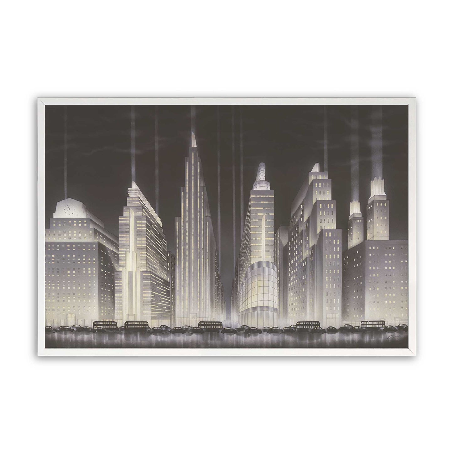 [Color:Opaque White], Picture of art in a Opaque White frame
