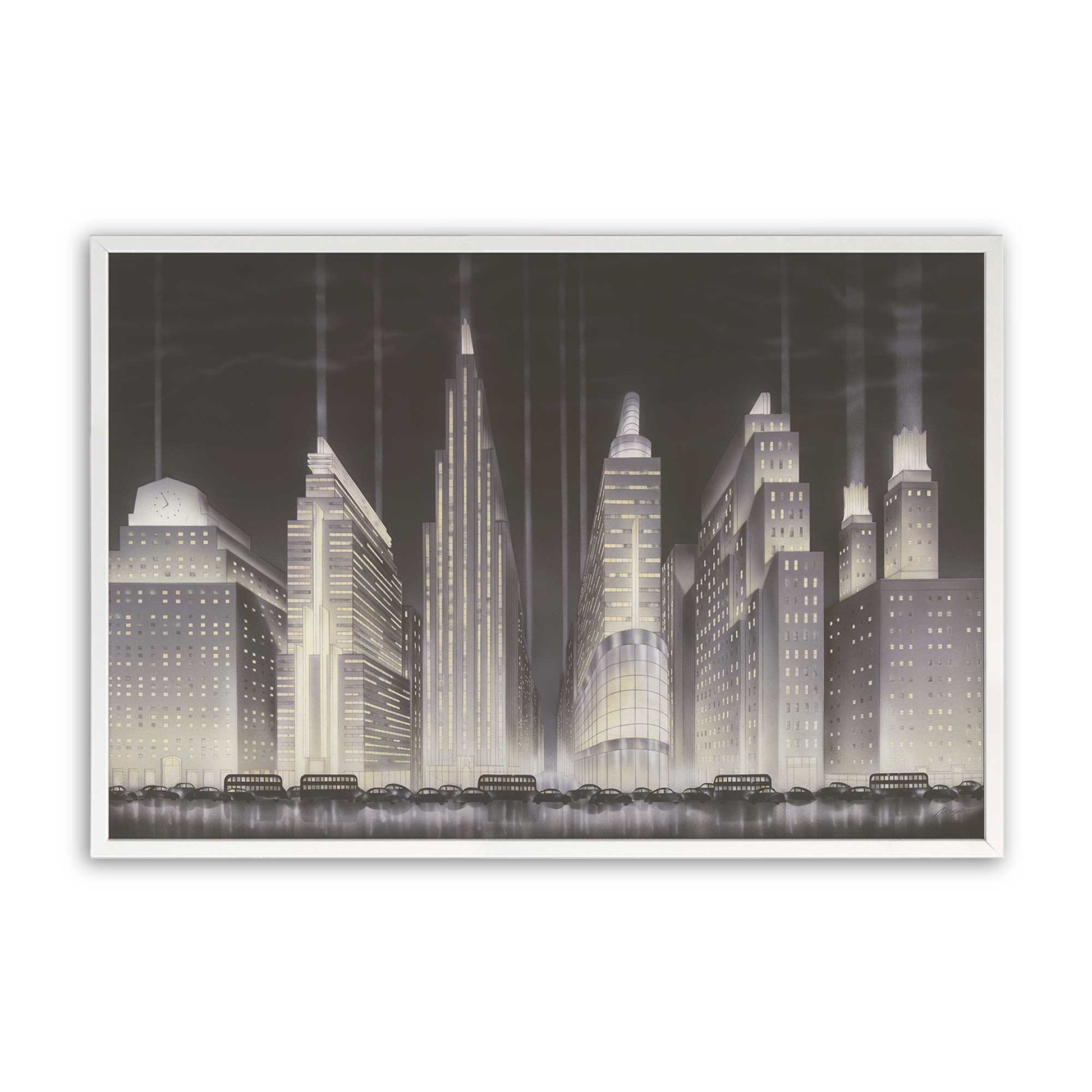 [Color:Opaque White], Picture of art in a Opaque White frame