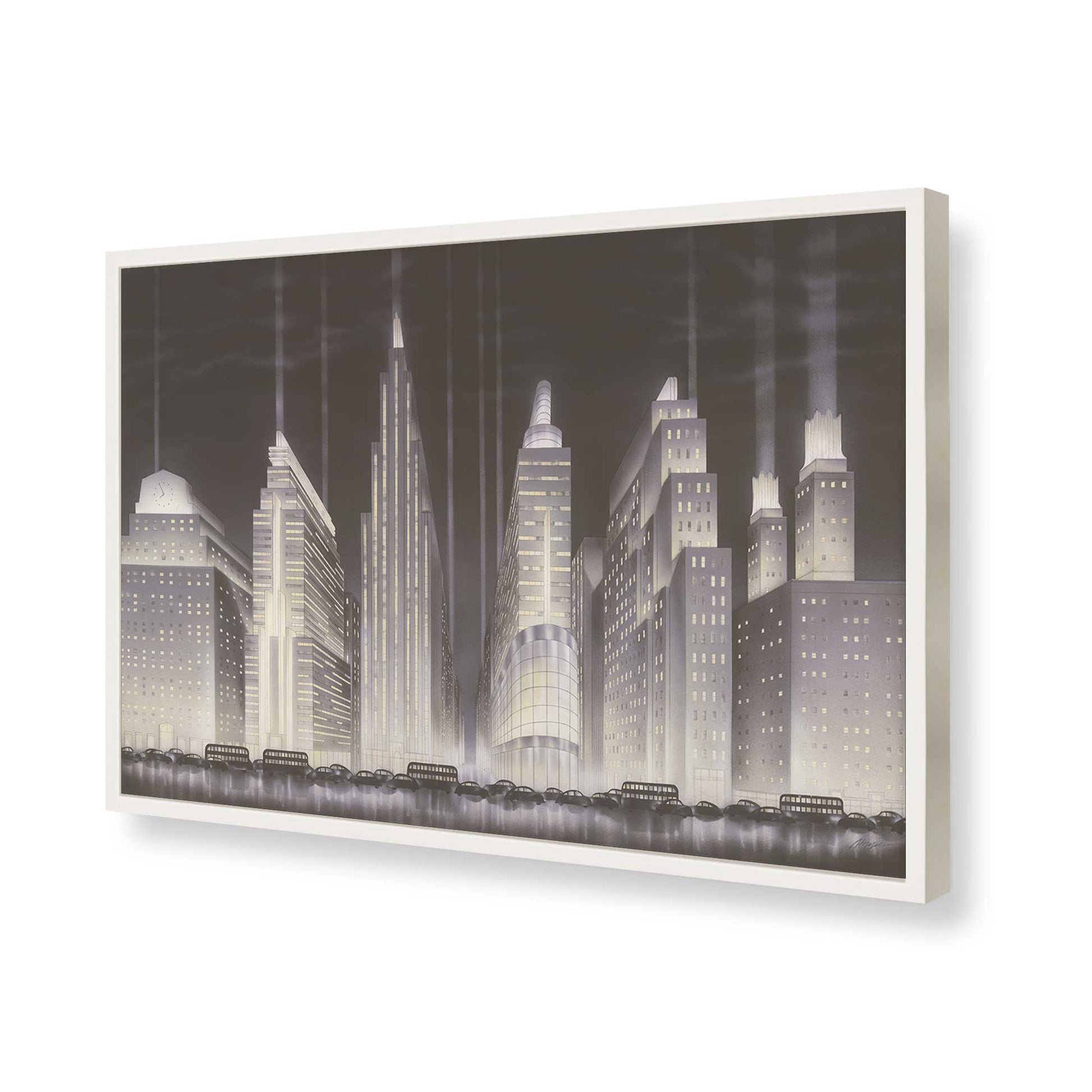 [Color:Opaque White], Picture of art in a Opaque White frame of the corner