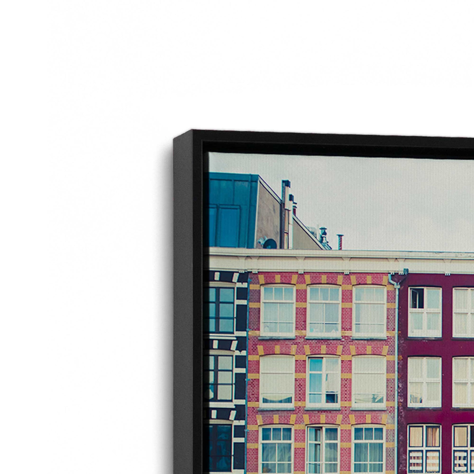 [Color:Satin Black], Picture of art in a Satin Black frame at an angle