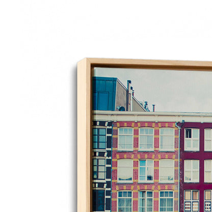 [Color:American Maple], Picture of art in a American Maple frame at an angle