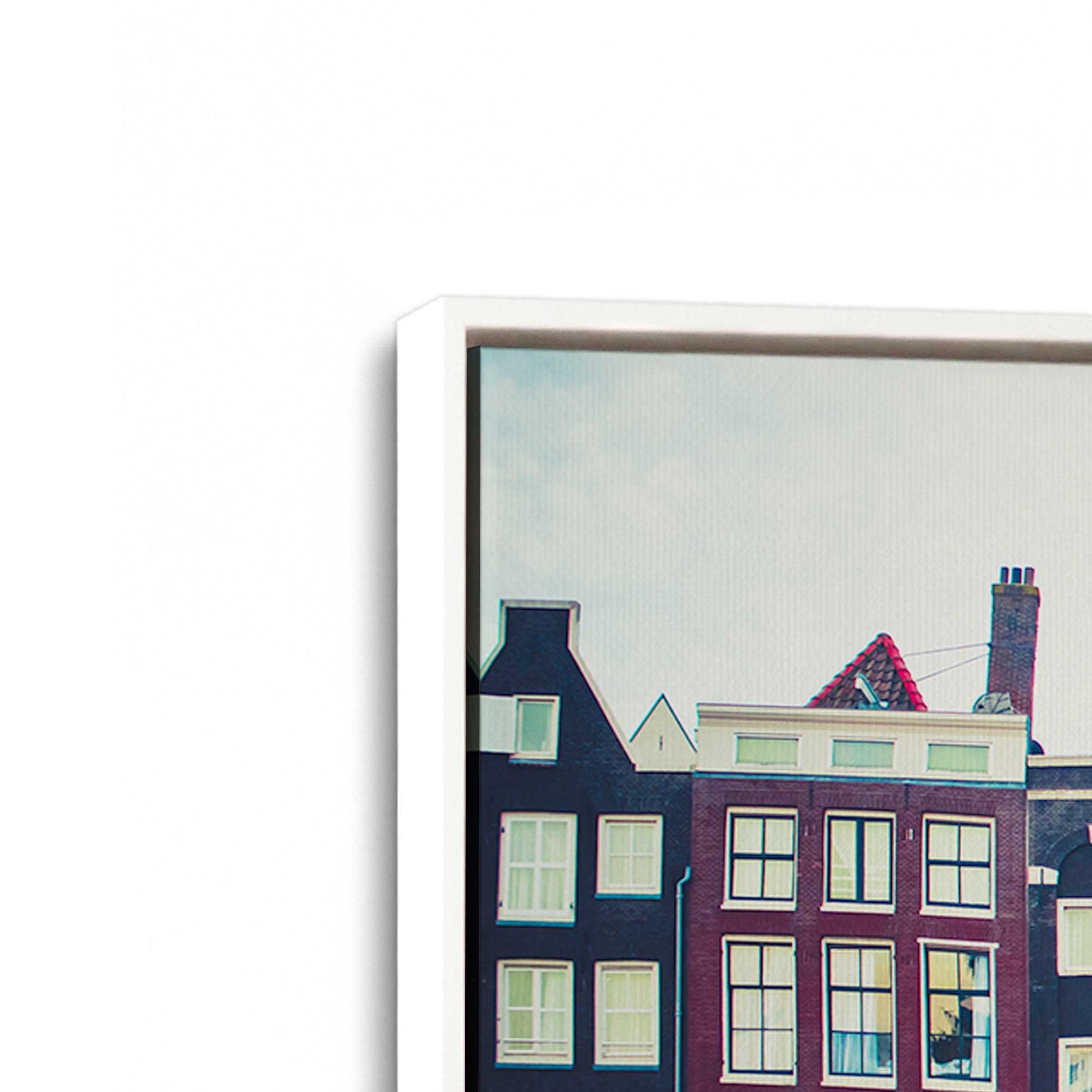 [Color:Opaque White], Picture of art in a White frame at an angle