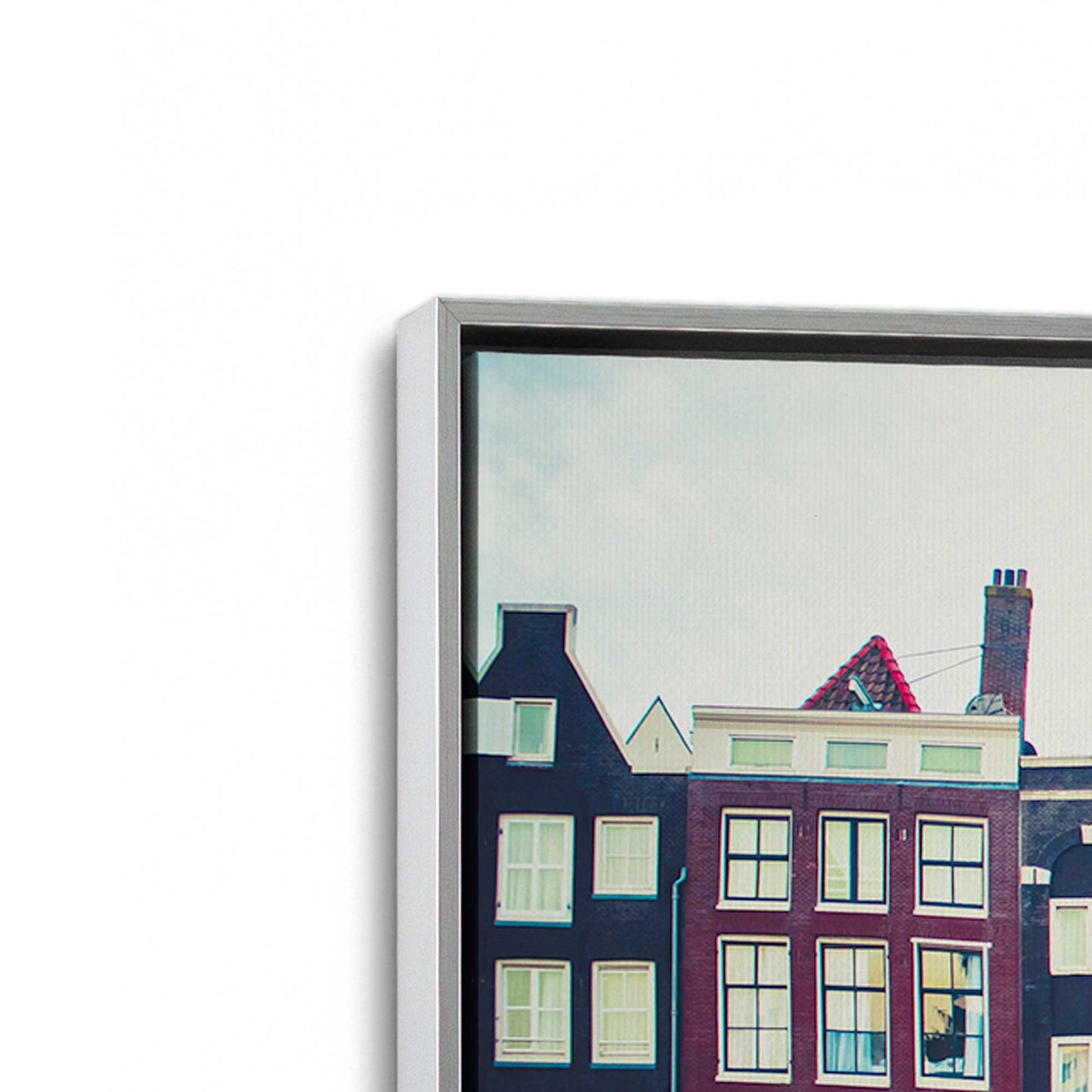 [Color:Polished Chrome], Picture of art in a Polished Chrome frame at an angle