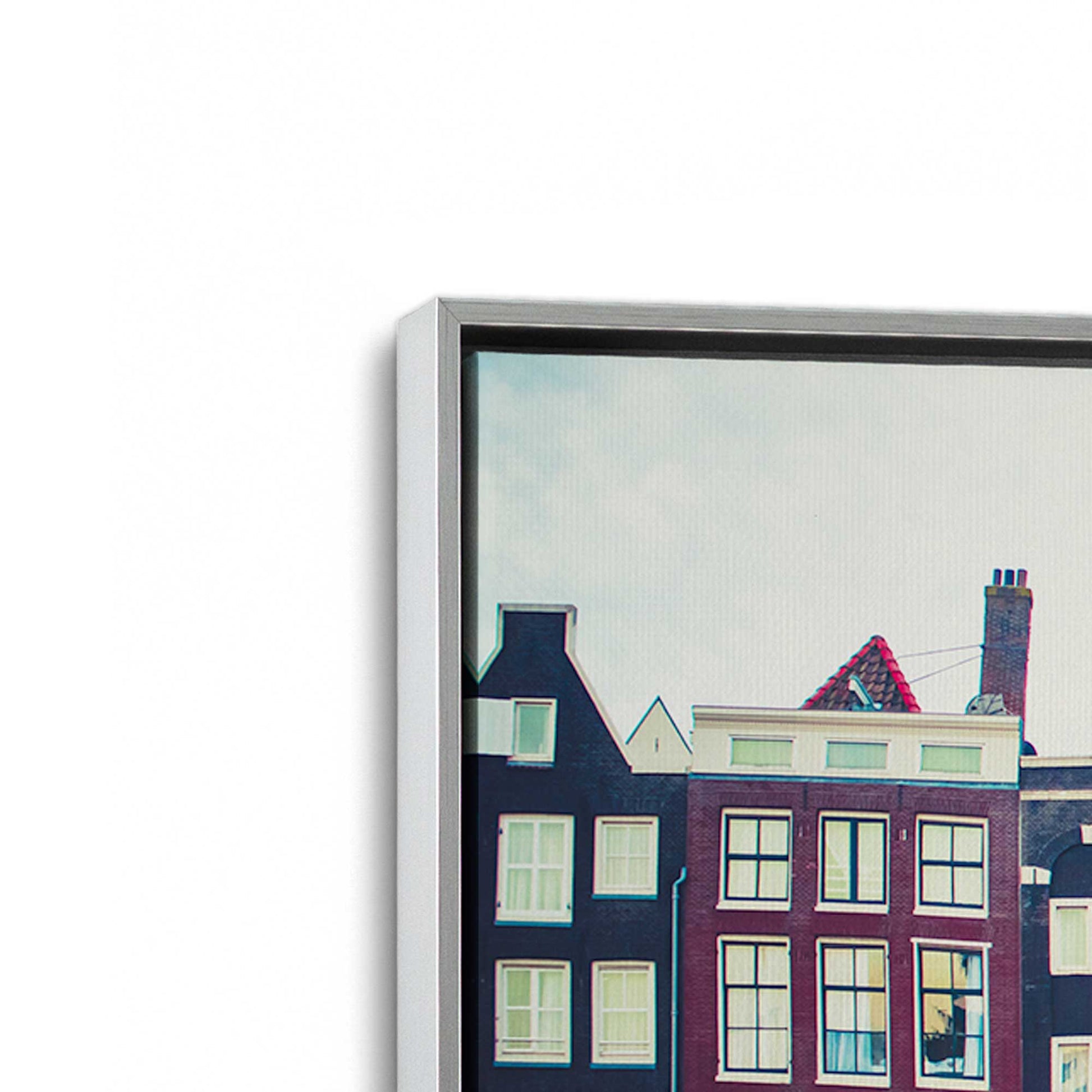[Color:Polished Chrome], Picture of art in a Polished Chrome frame at an angle