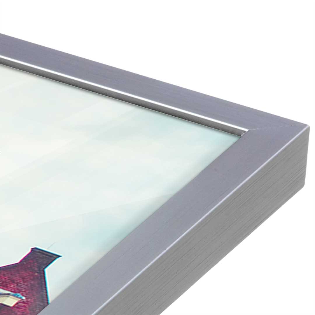 [Color:Polished Chrome], Picture of art in a Polished Chrome frame at an angle