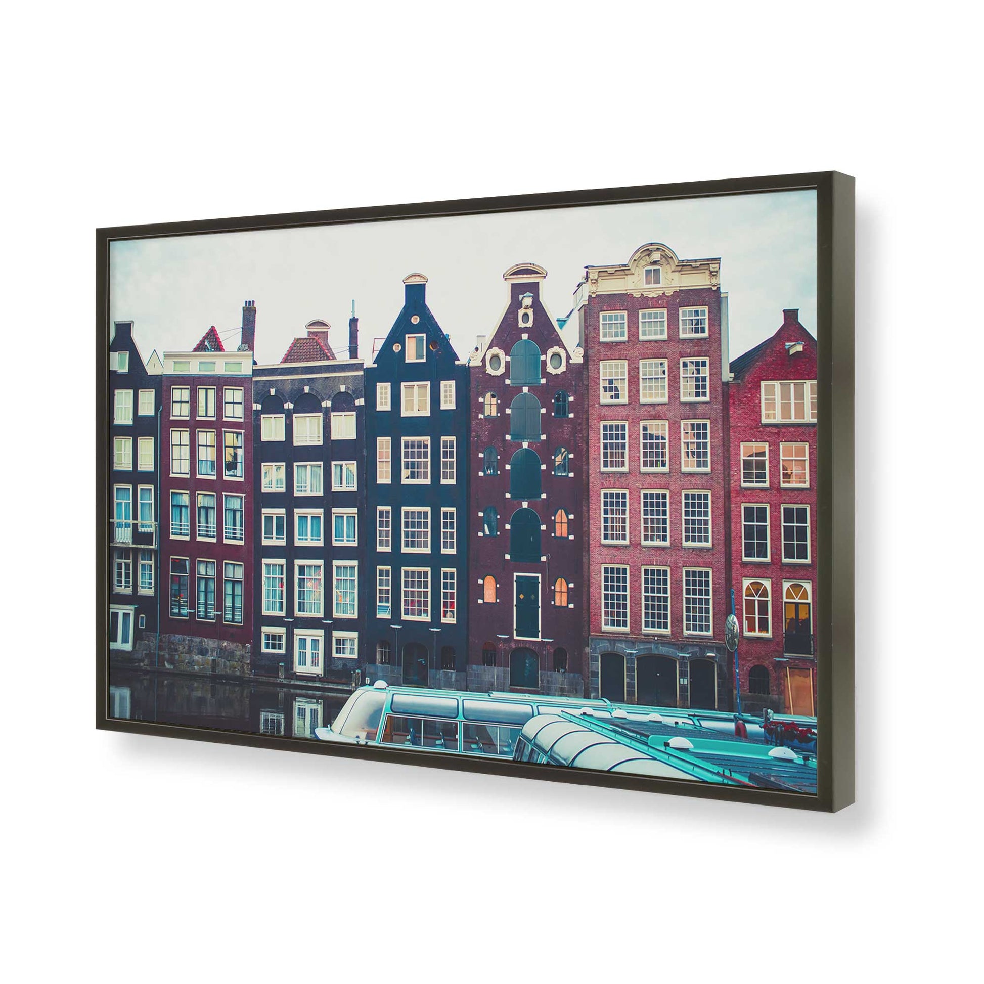 [Color:Satin Black], Picture of art in a Satin Black frame of the corner