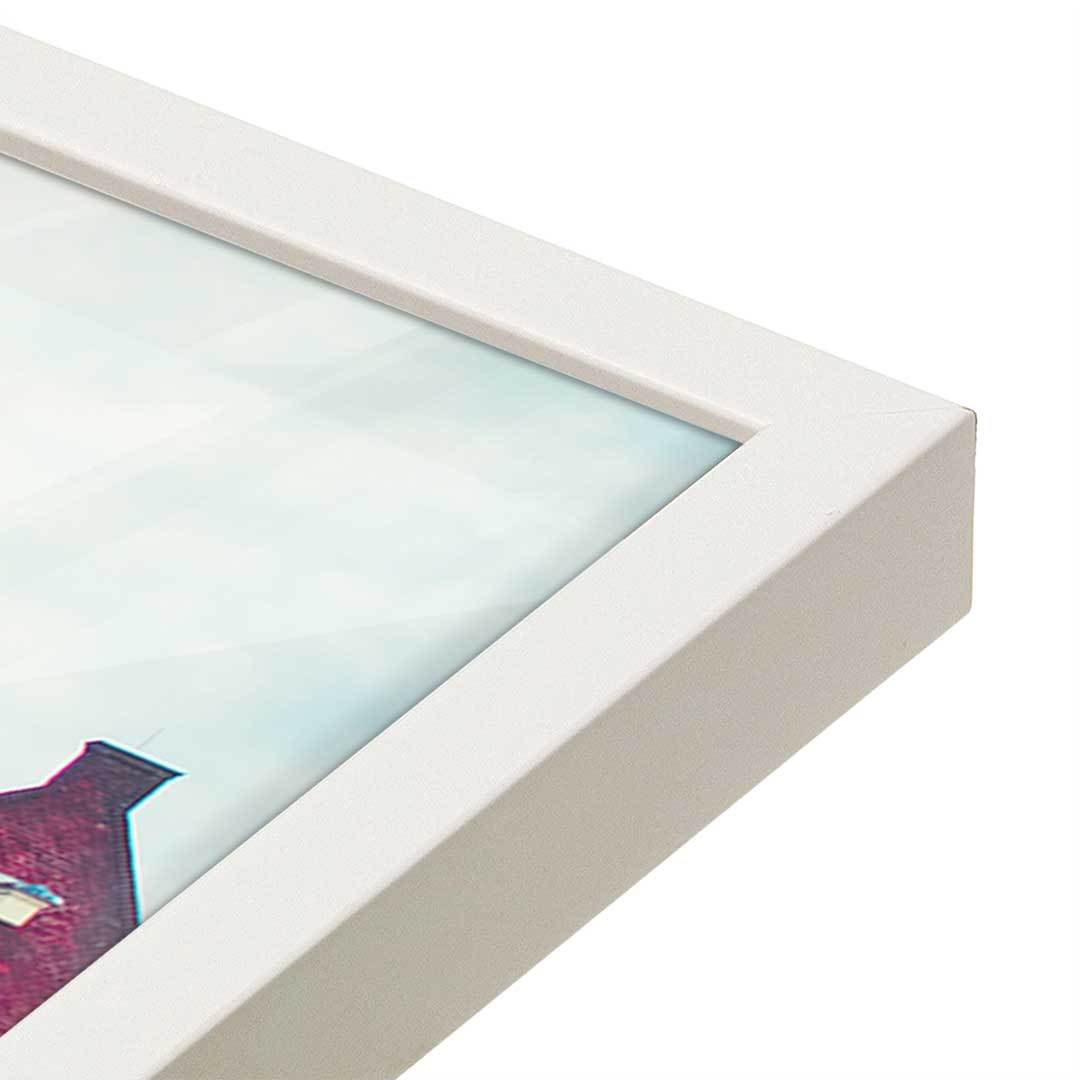 [Color:Opaque White], Picture of art in a Opaque White frame at an angle
