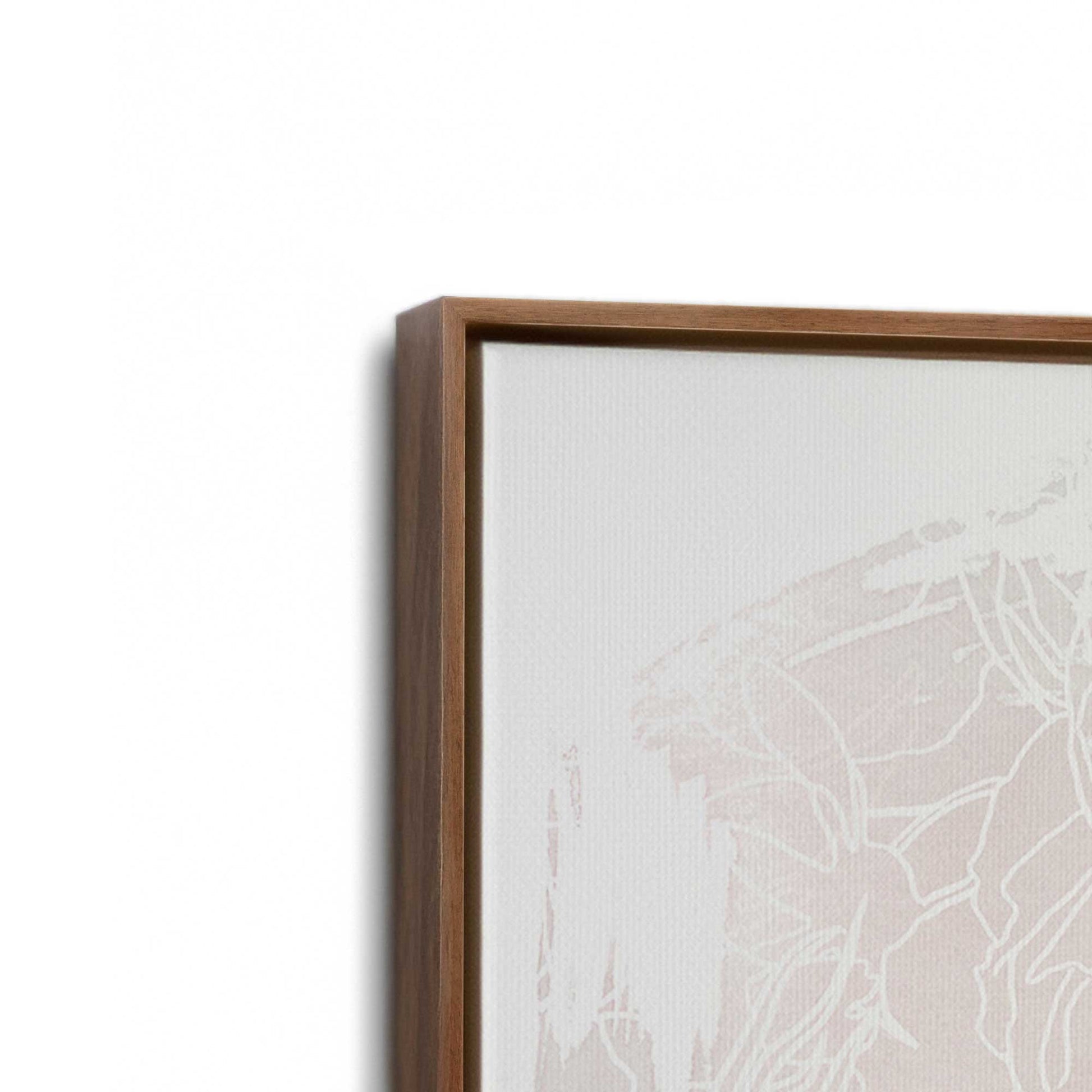 [Color:Walnut], Picture of art in a Walnut frame at an angle