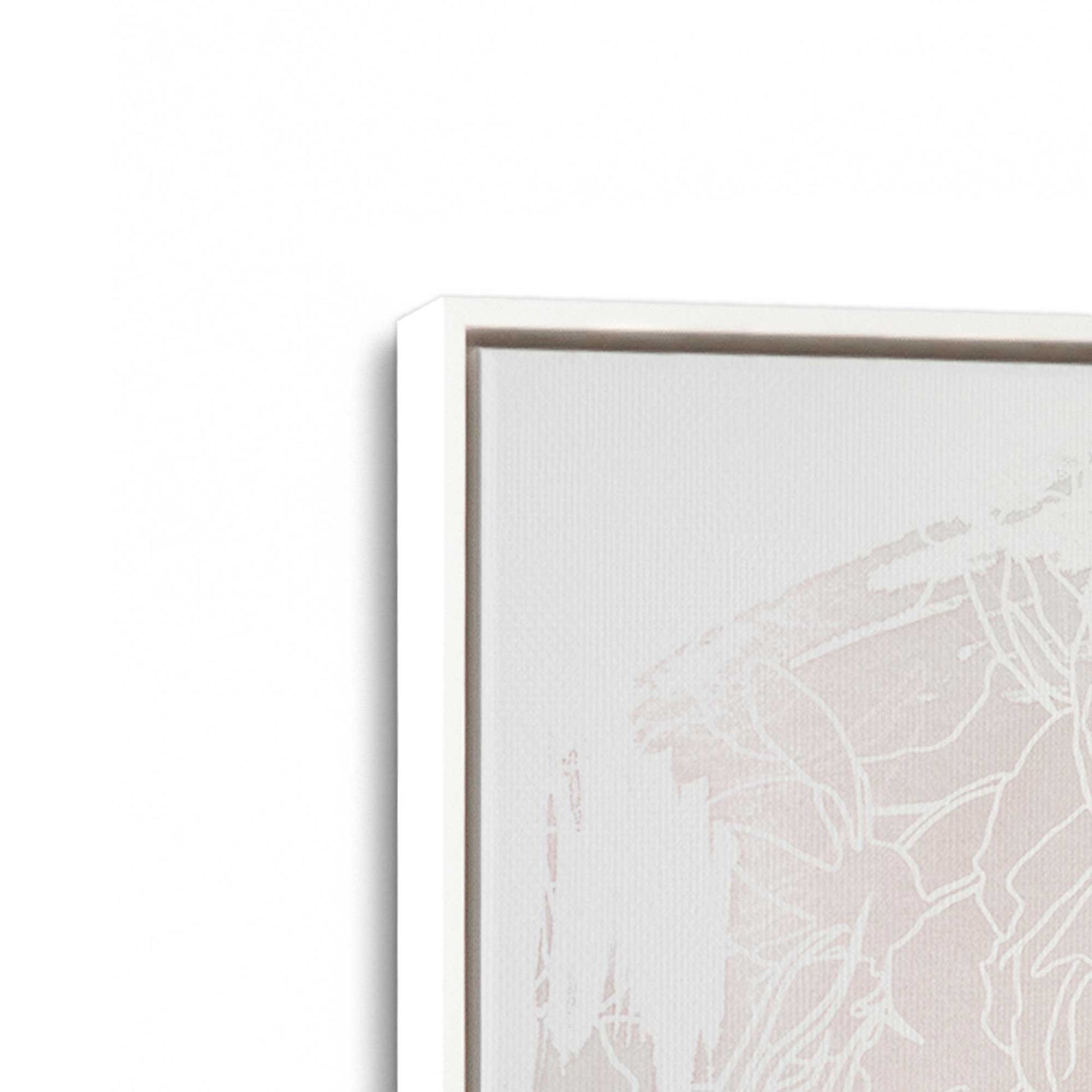 [Color:Opaque White], Picture of art in a White frame at an angle