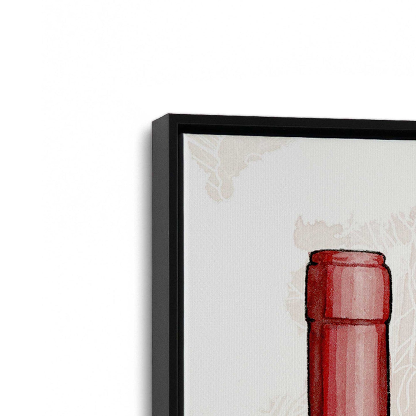 [Color:Satin Black], Picture of art in a Satin Black frame at an angle