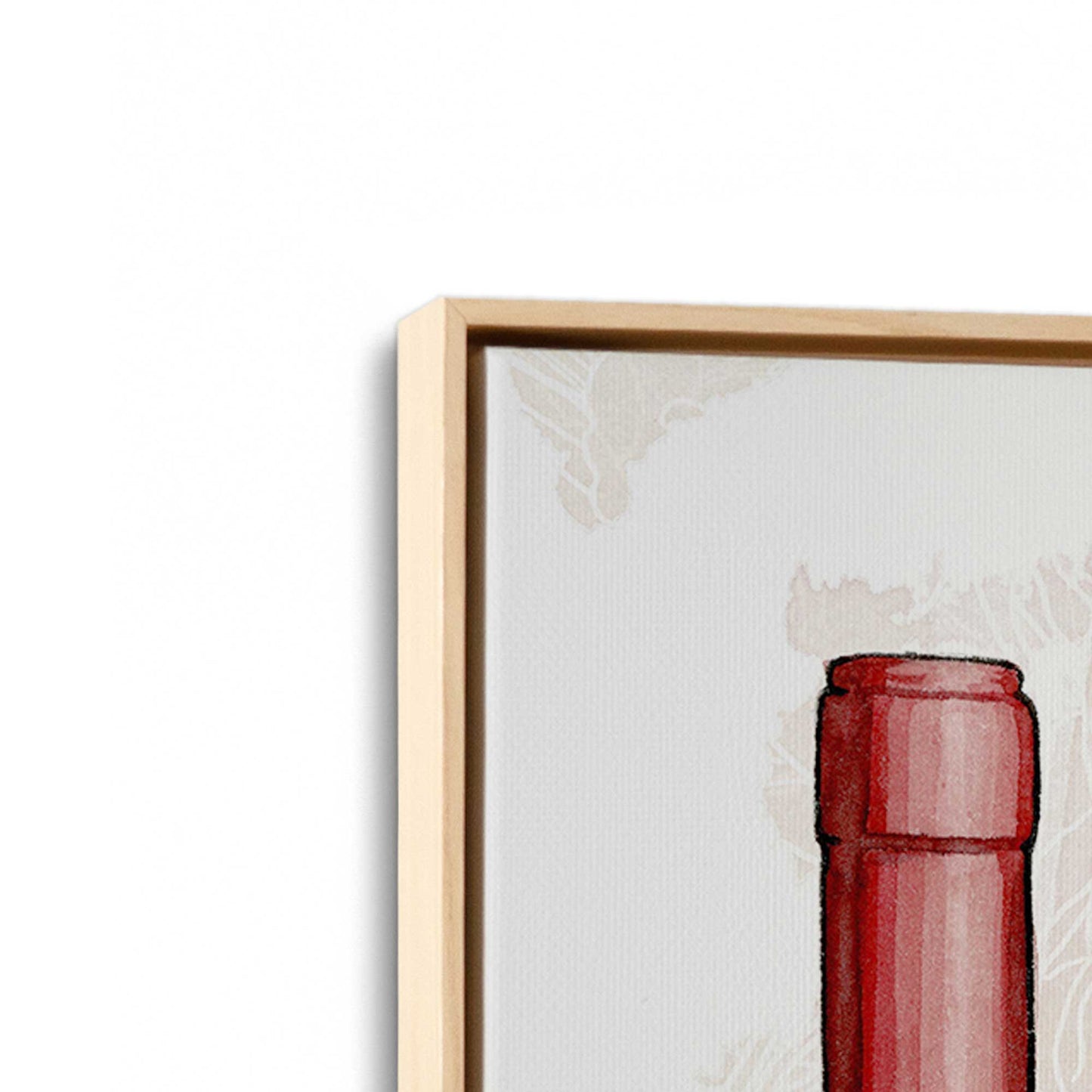 [Color:American Maple], Picture of art in a American Maple frame at an angle