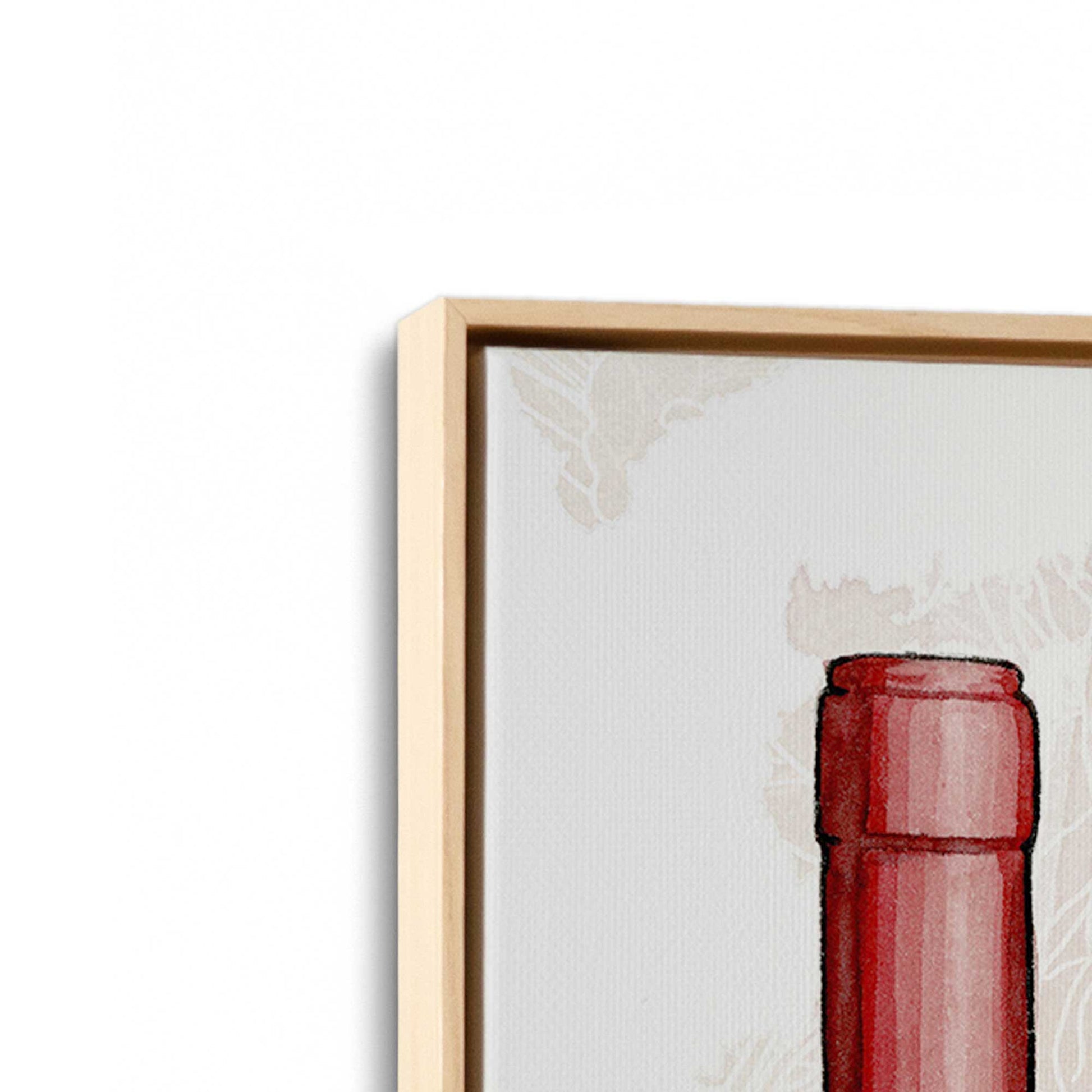 [Color:American Maple], Picture of art in a American Maple frame at an angle