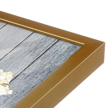 [Color:Polished Gold], Picture of art in a Polished Gold frame at an angle