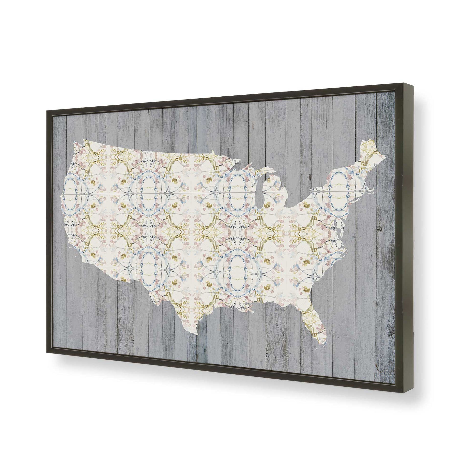 [Color:Satin Black], Picture of art in a Satin Black frame of the corner