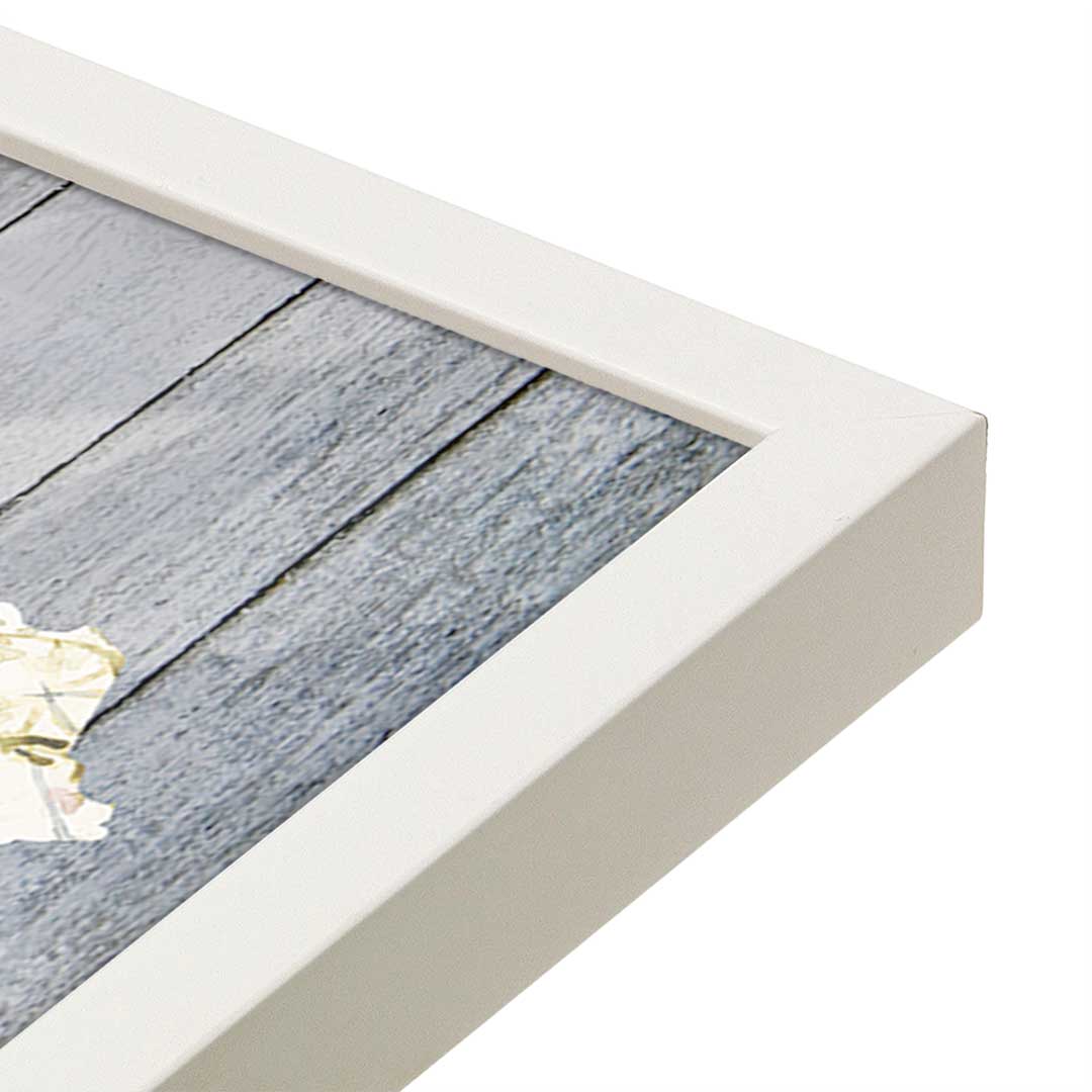 [Color:Opaque White], Picture of art in a Opaque White frame at an angle