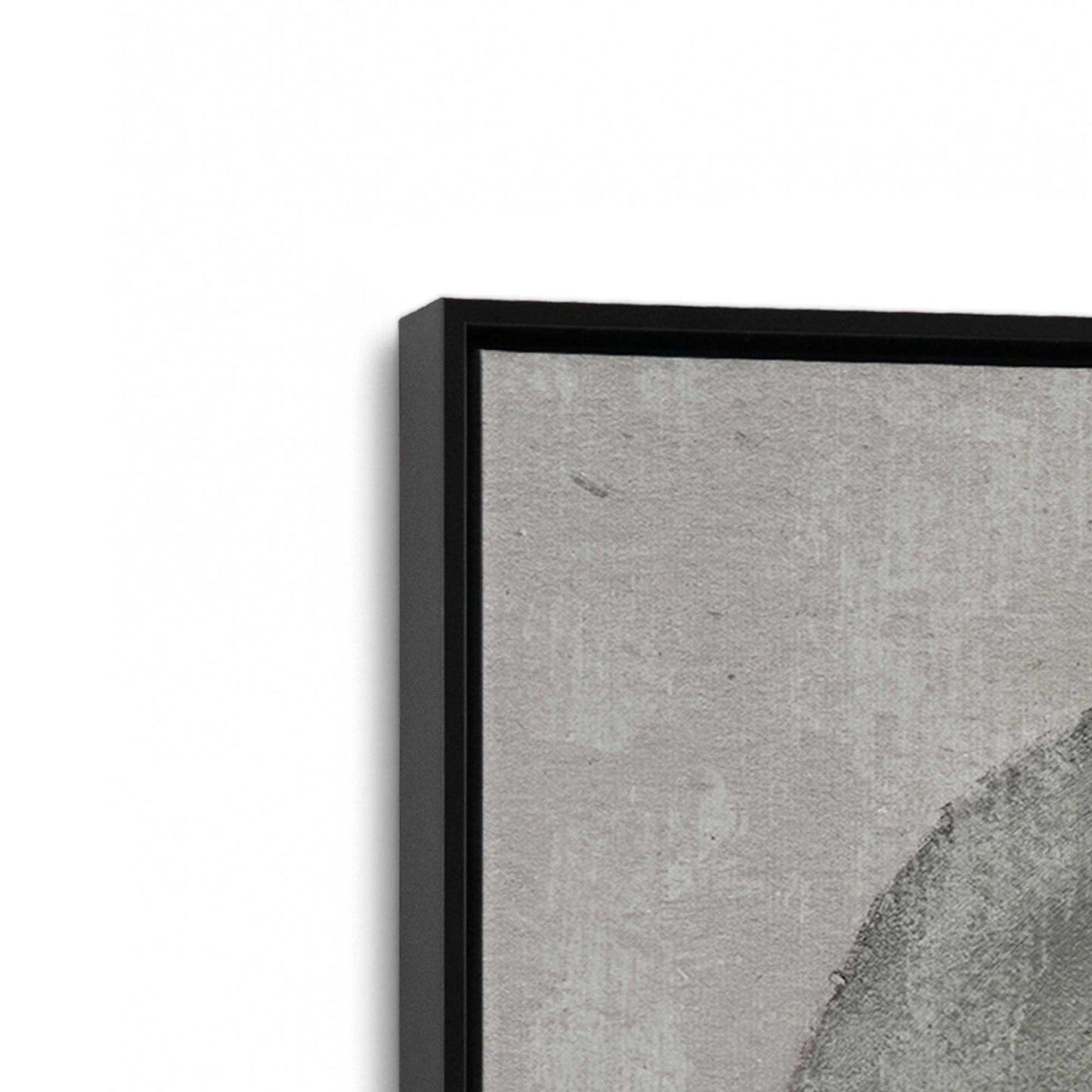 [Color:Satin Black], Picture of art in a Satin Black frame at an angle