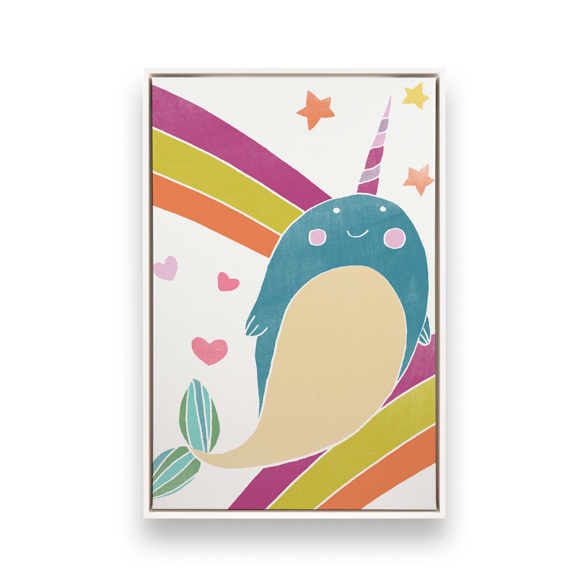 [Color:Opaque White], Picture of art in a White frame