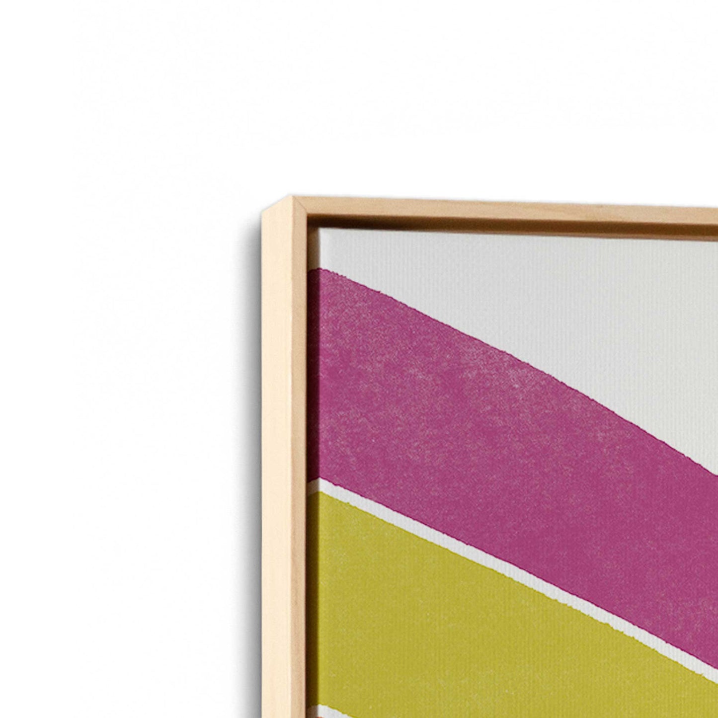 [Color:American Maple], Picture of art in a American Maple frame at an angle