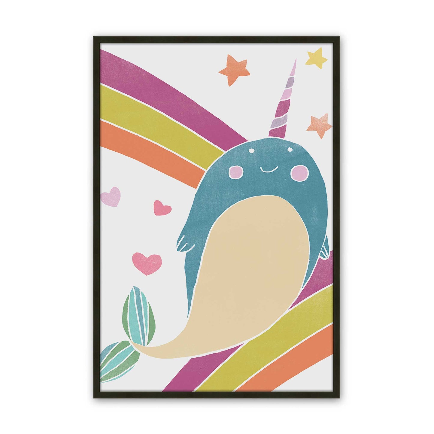 [Color:Satin Black], Picture of art in a Satin Black frame