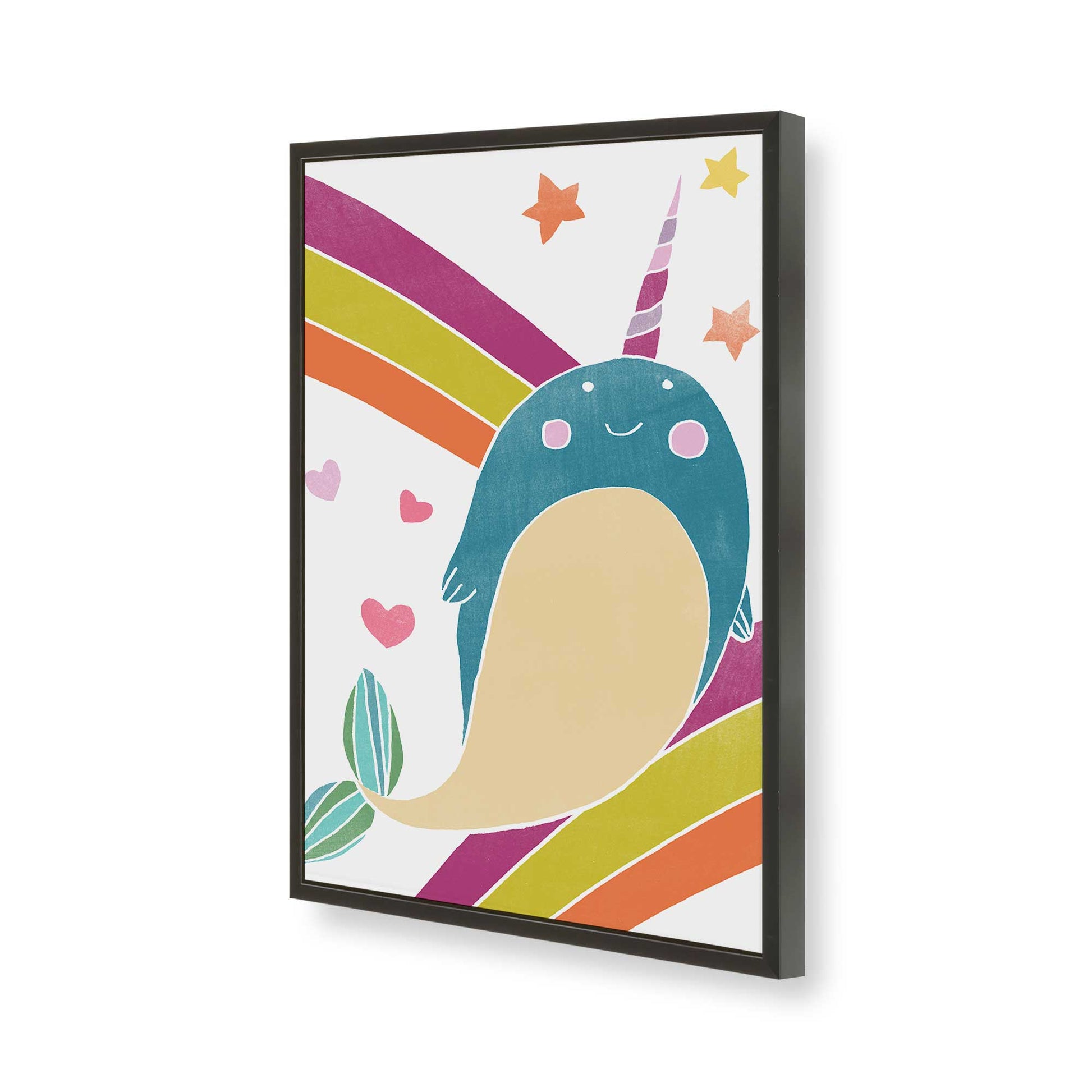 [Color:Satin Black], Picture of art in a Satin Black frame of the corner
