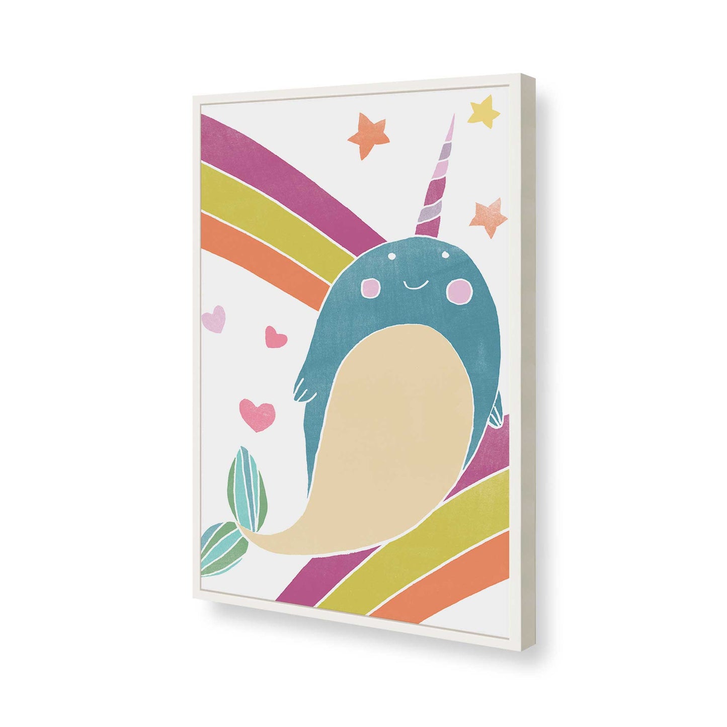 [Color:Opaque White], Picture of art in a Opaque White frame of the corner