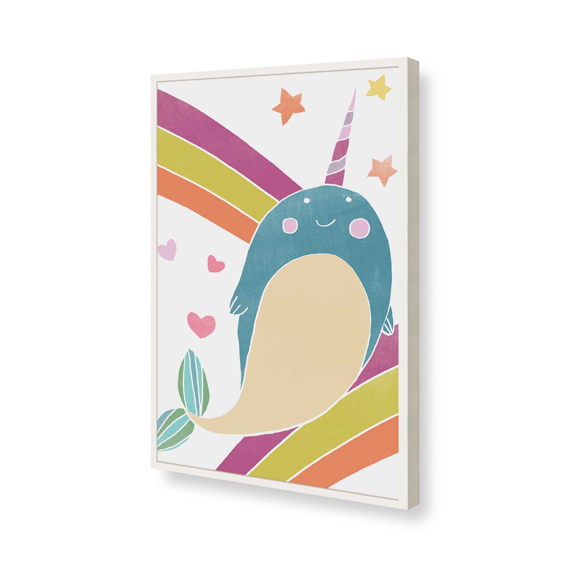 [Color:Opaque White], Picture of art in a Opaque White frame of the corner