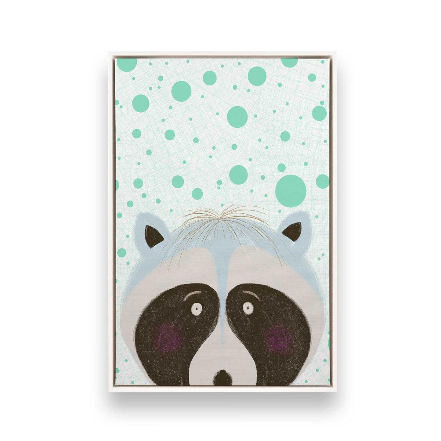 [Color:Opaque White], Picture of art in a White frame