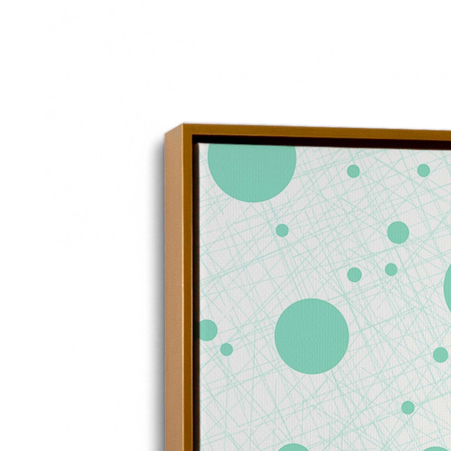 [Color:Polished Gold], Picture of art in a Polished Gold frame at an angle