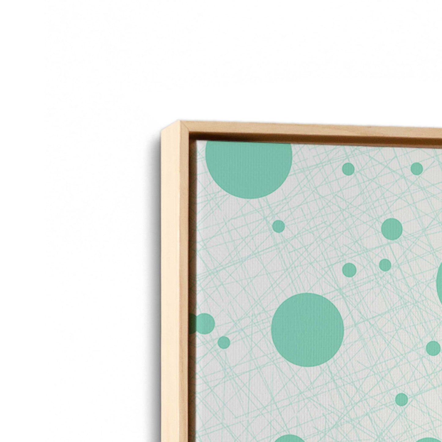 [Color:American Maple], Picture of art in a American Maple frame at an angle