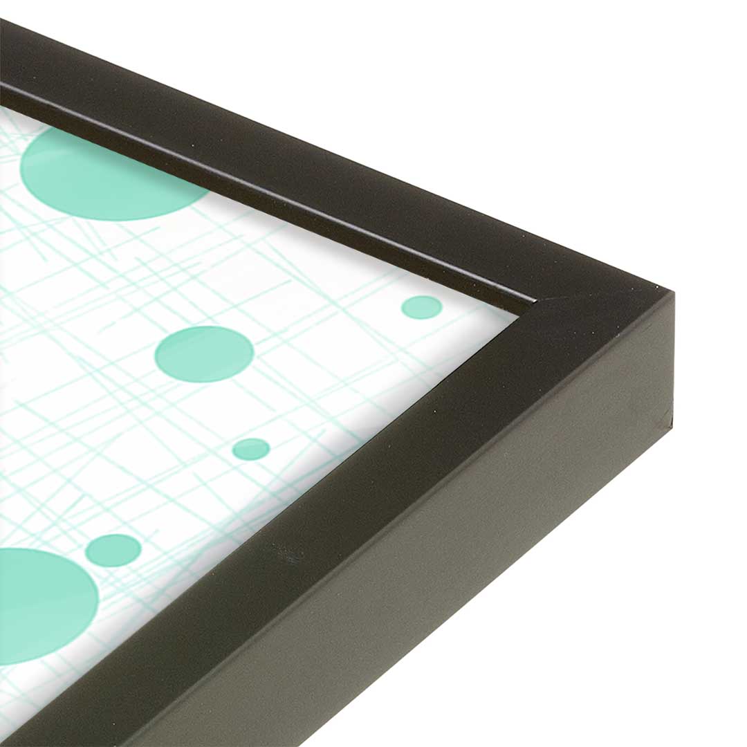 [Color:Satin Black], Picture of art in a Satin Black frame at an angle