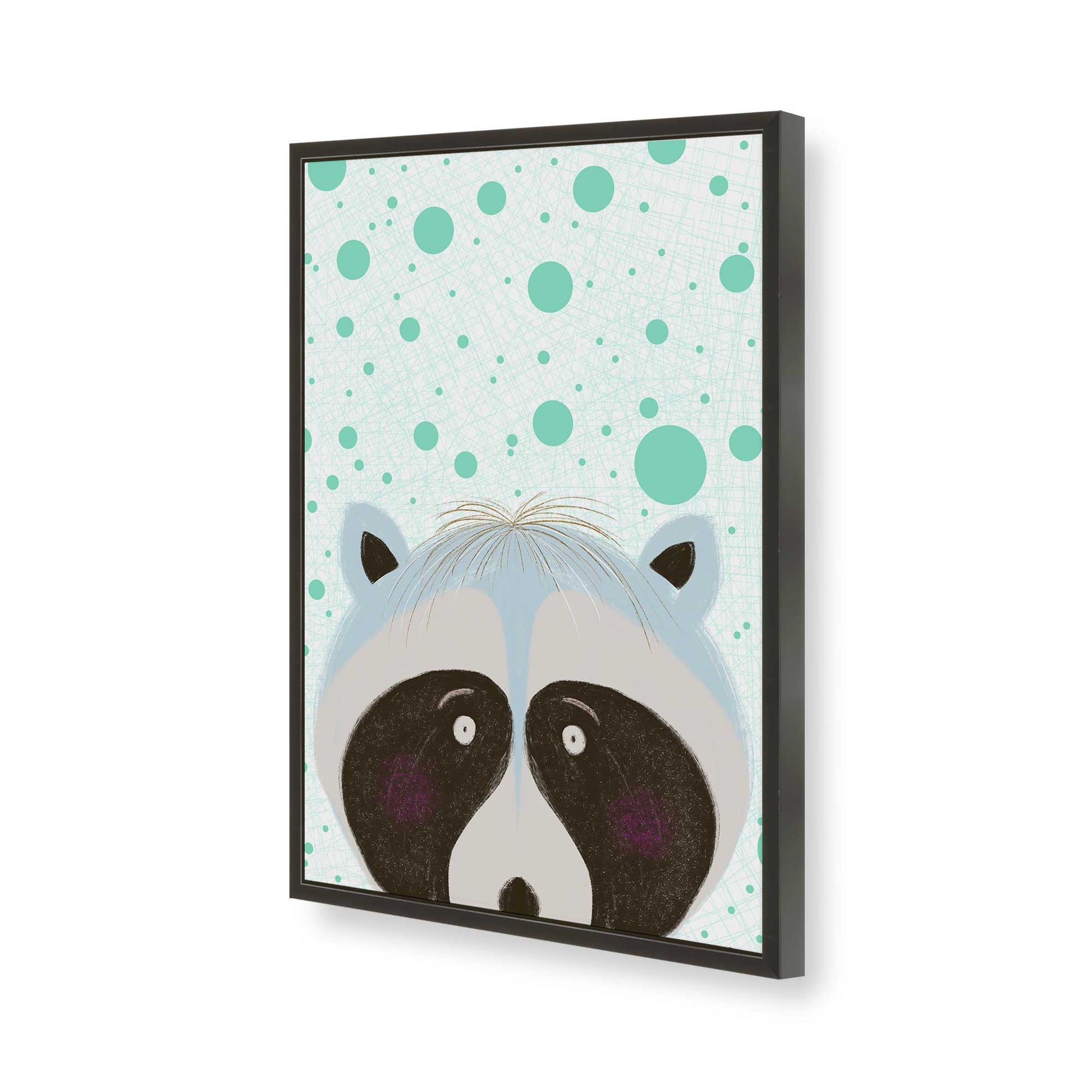 [Color:Satin Black], Picture of art in a Satin Black frame of the corner