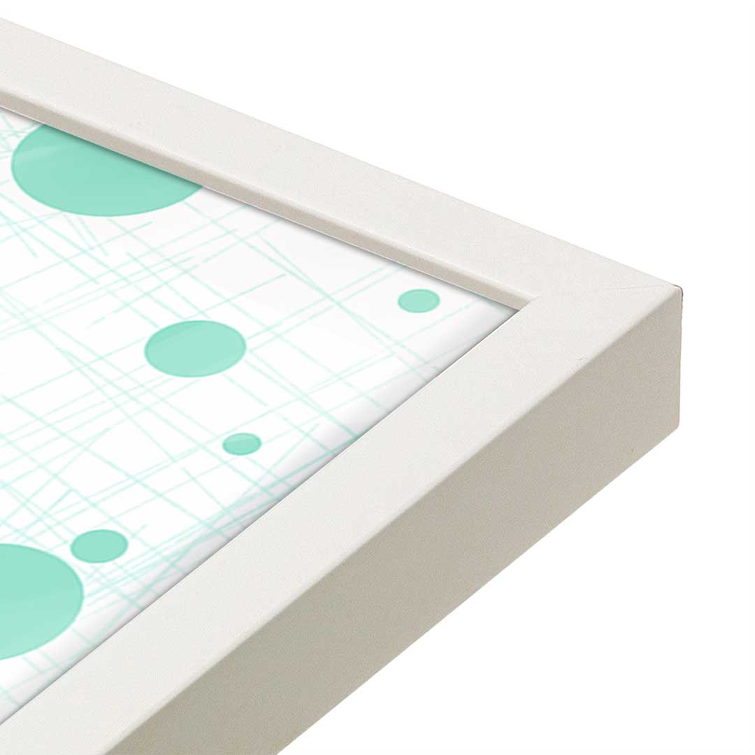[Color:Opaque White], Picture of art in a Opaque White frame at an angle