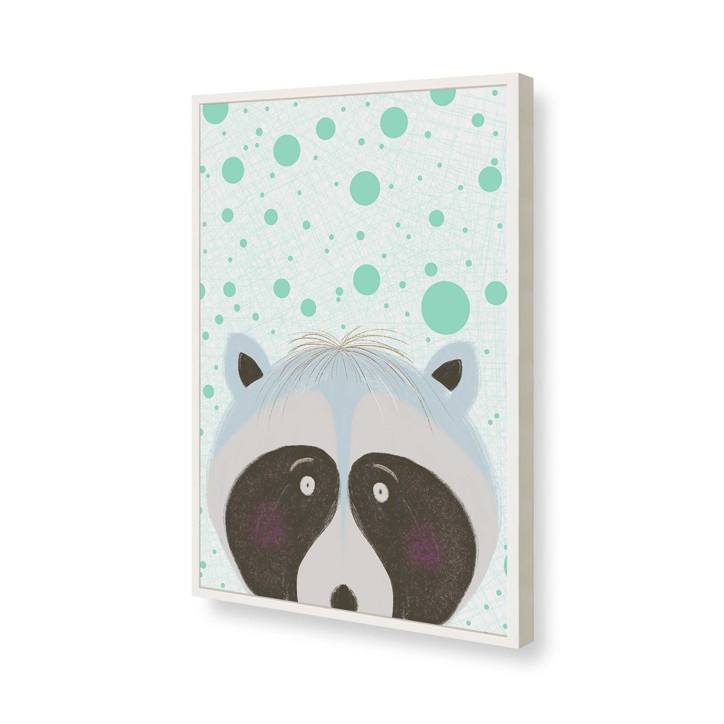 [Color:Opaque White], Picture of art in a Opaque White frame of the corner