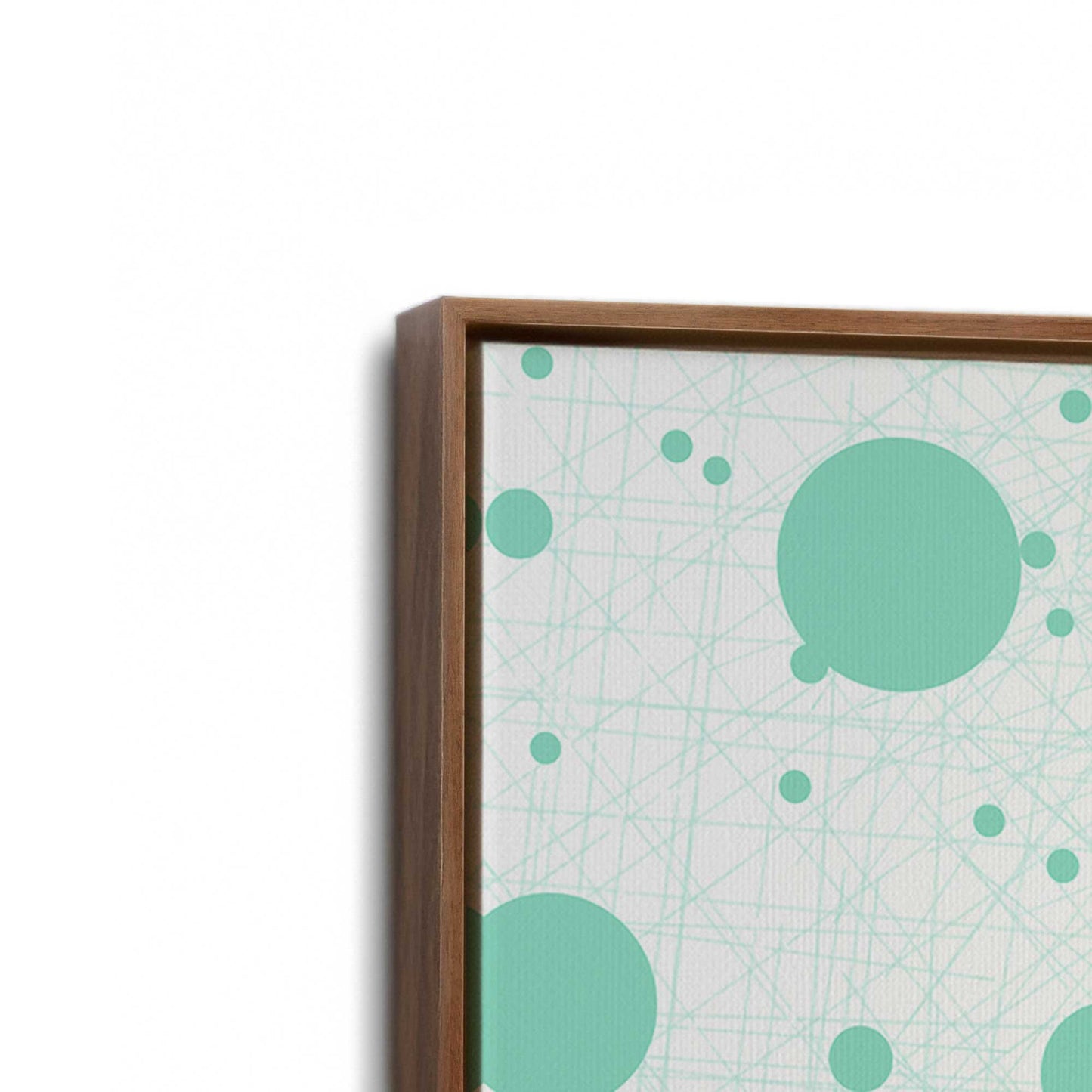 [Color:Walnut], Picture of art in a Walnut frame at an angle