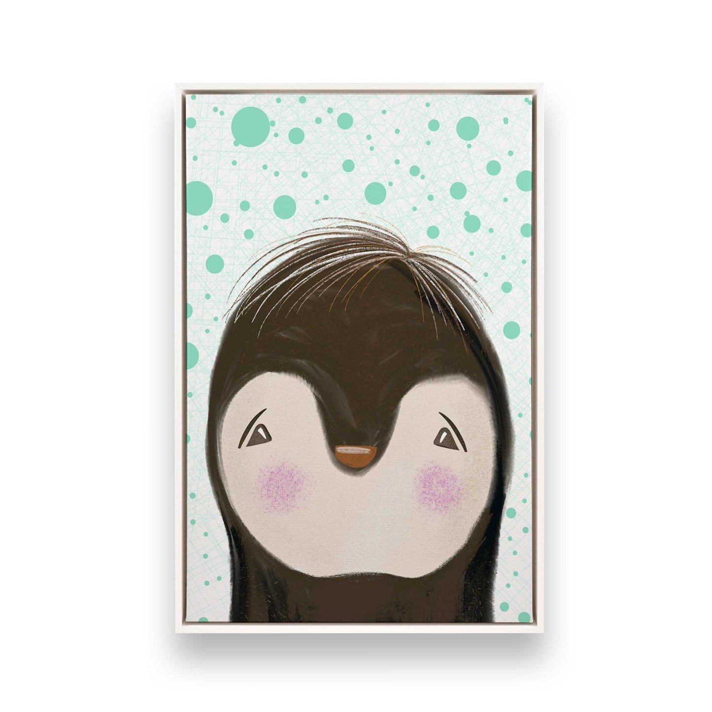 [Color:Opaque White], Picture of art in a White frame