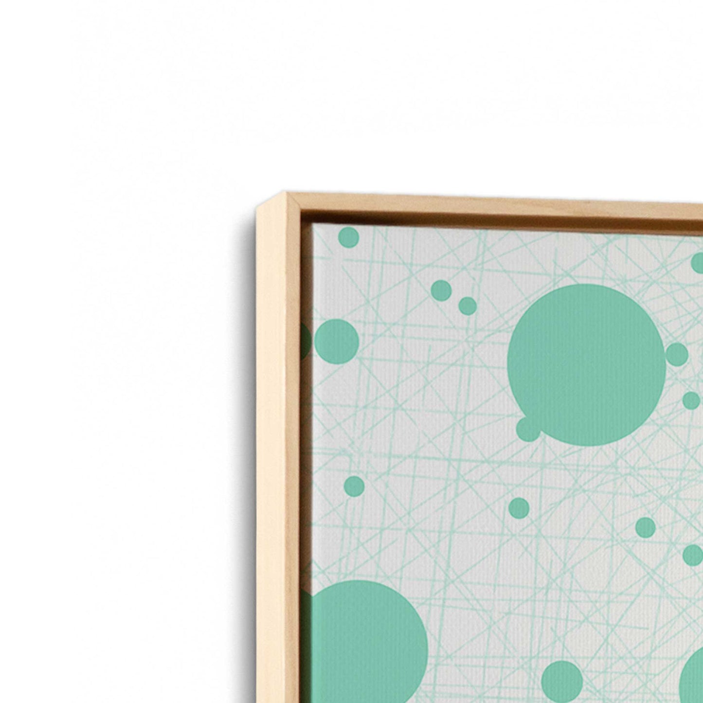 [Color:American Maple], Picture of art in a American Maple frame at an angle