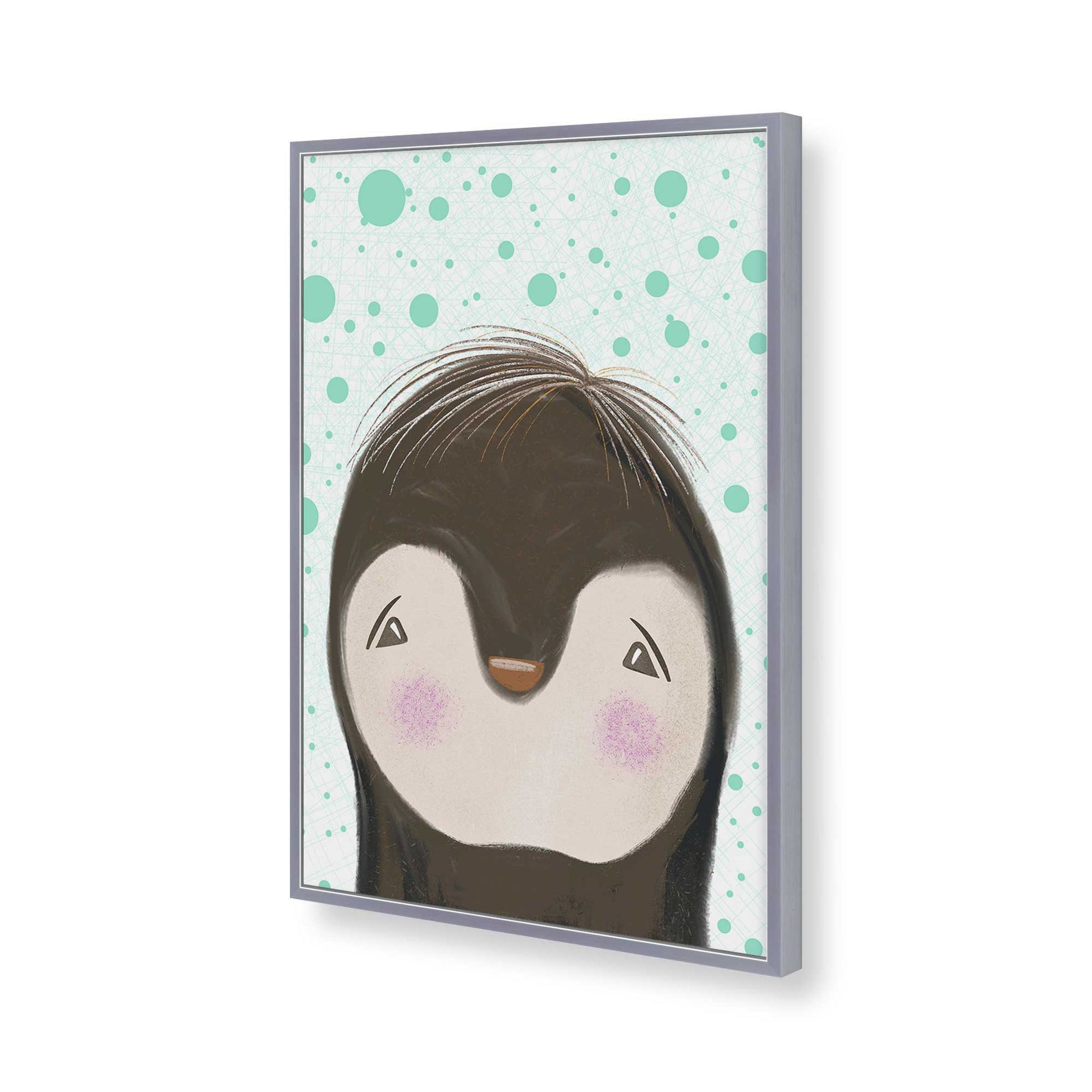 [Color:Polished Chrome], Picture of art in a Polished Chrome frame of the corner