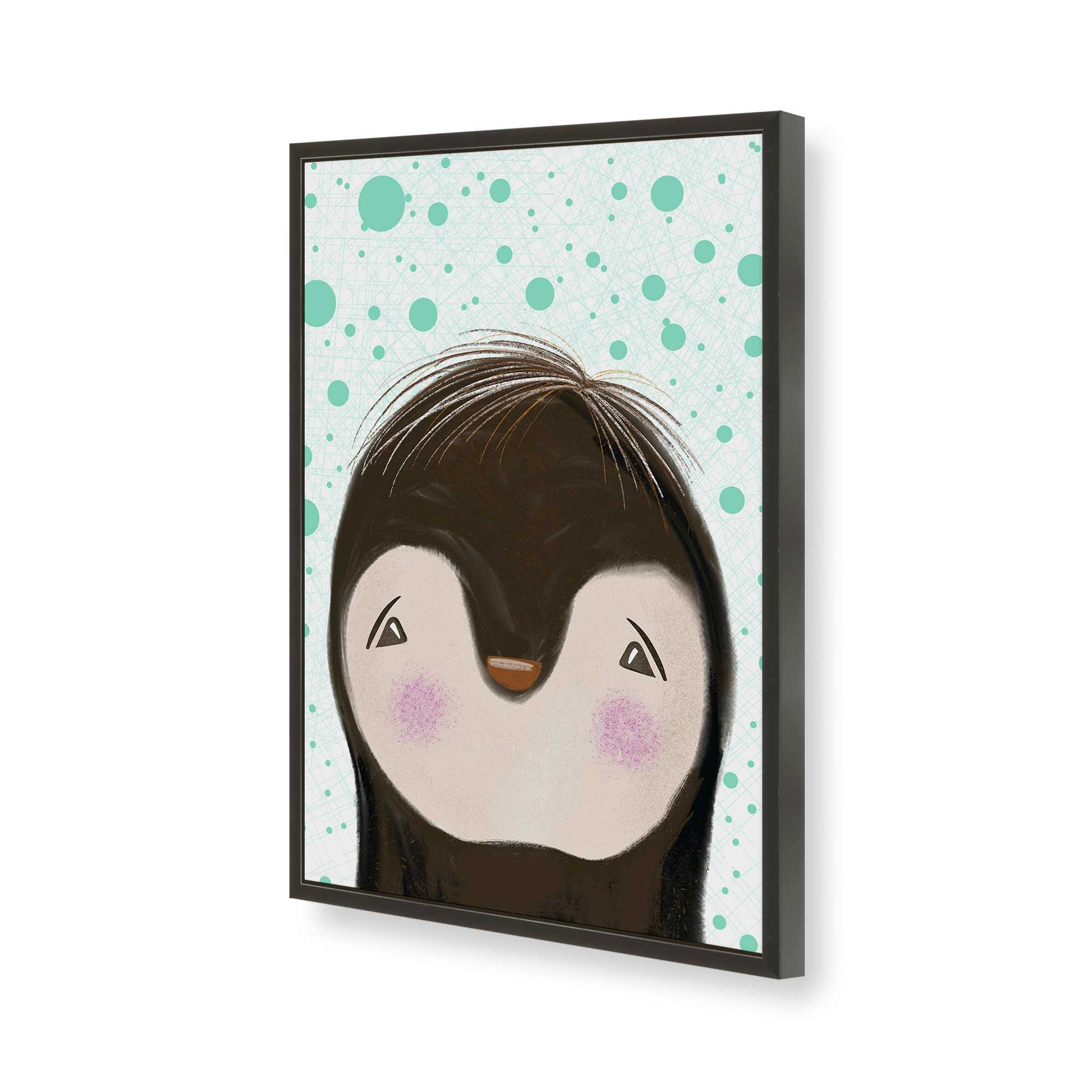 [Color:Satin Black], Picture of art in a Satin Black frame of the corner