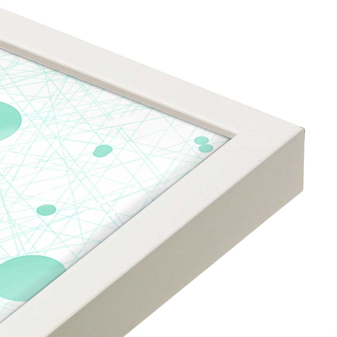 [Color:Opaque White], Picture of art in a Opaque White frame at an angle