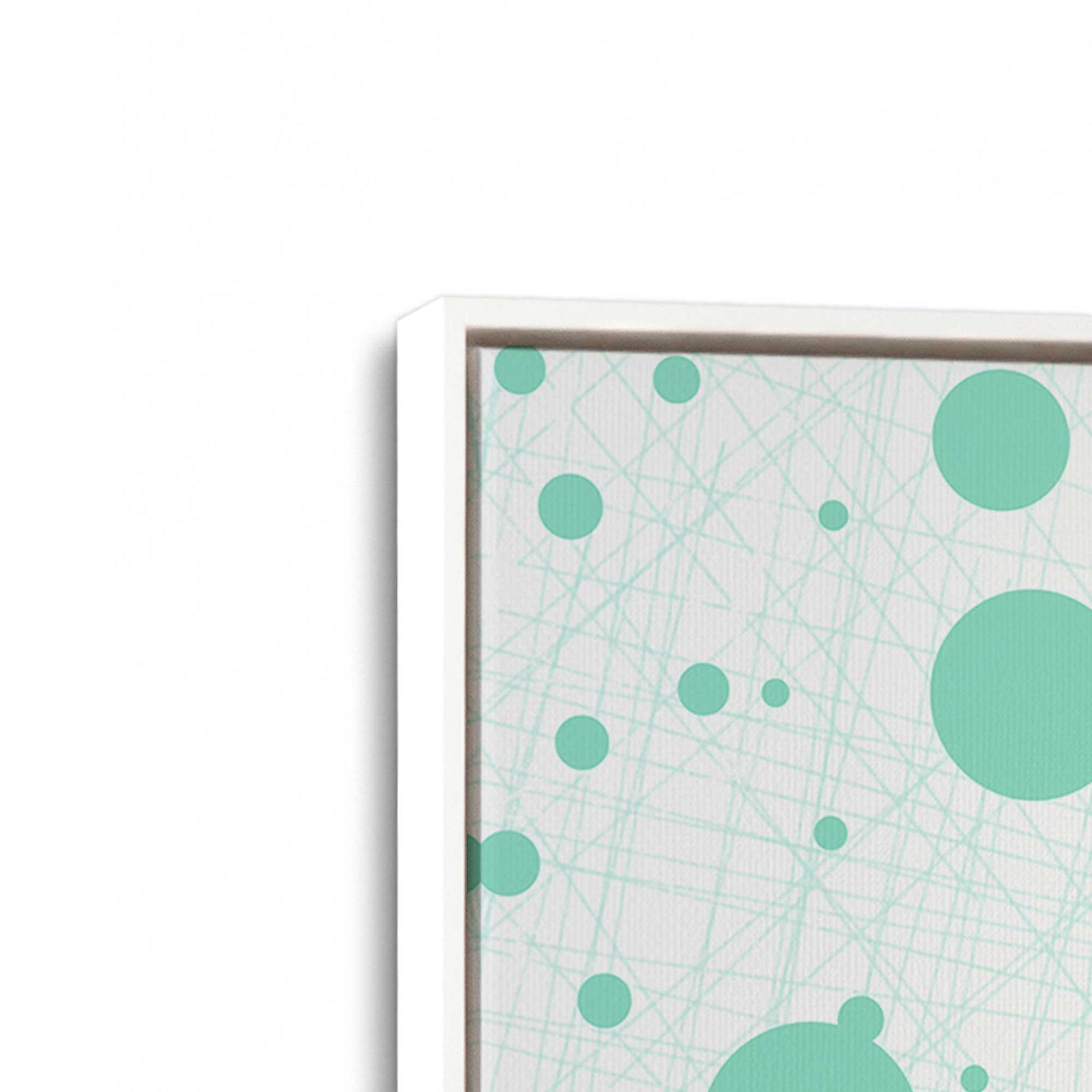[Color:Opaque White], Picture of art in a White frame at an angle
