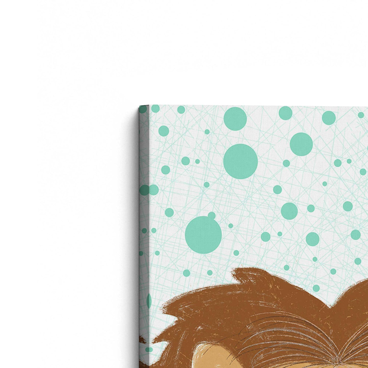 [Color:Stretched Canvas], Picture of the corner of the art