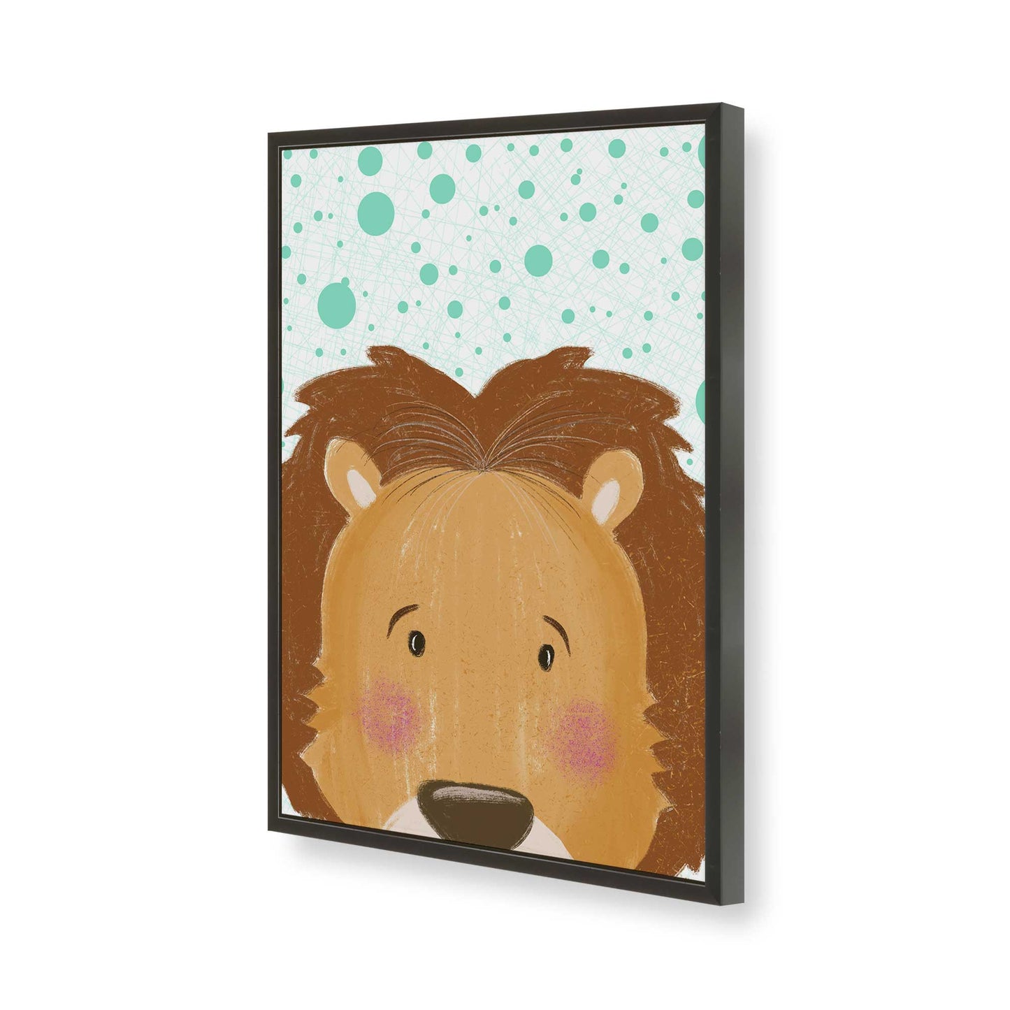 [Color:Satin Black], Picture of art in a Satin Black frame of the corner