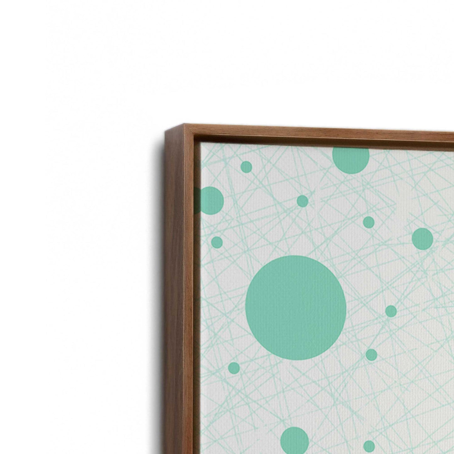 [Color:Walnut], Picture of art in a Walnut frame at an angle