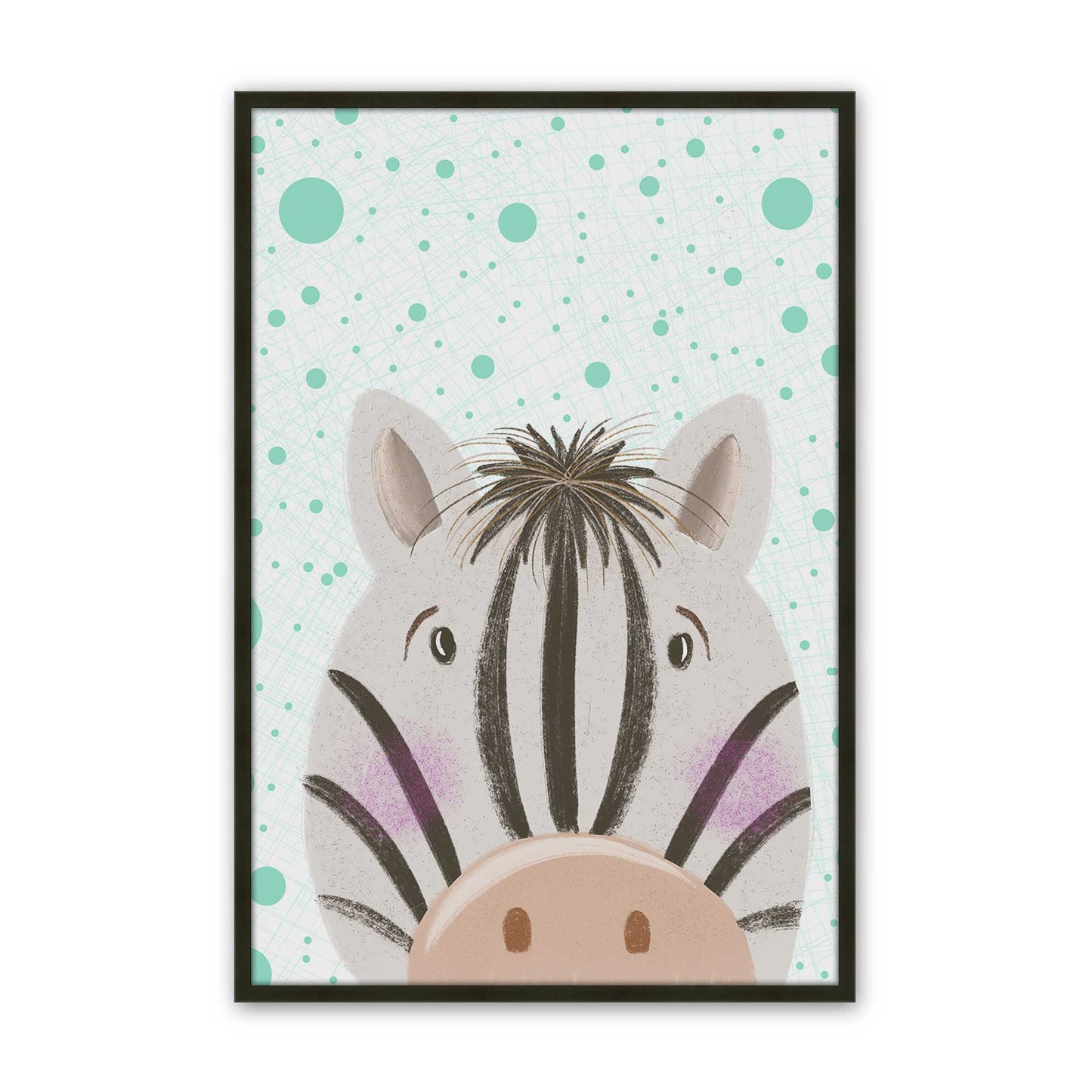 [Color:Satin Black], Picture of art in a Satin Black frame